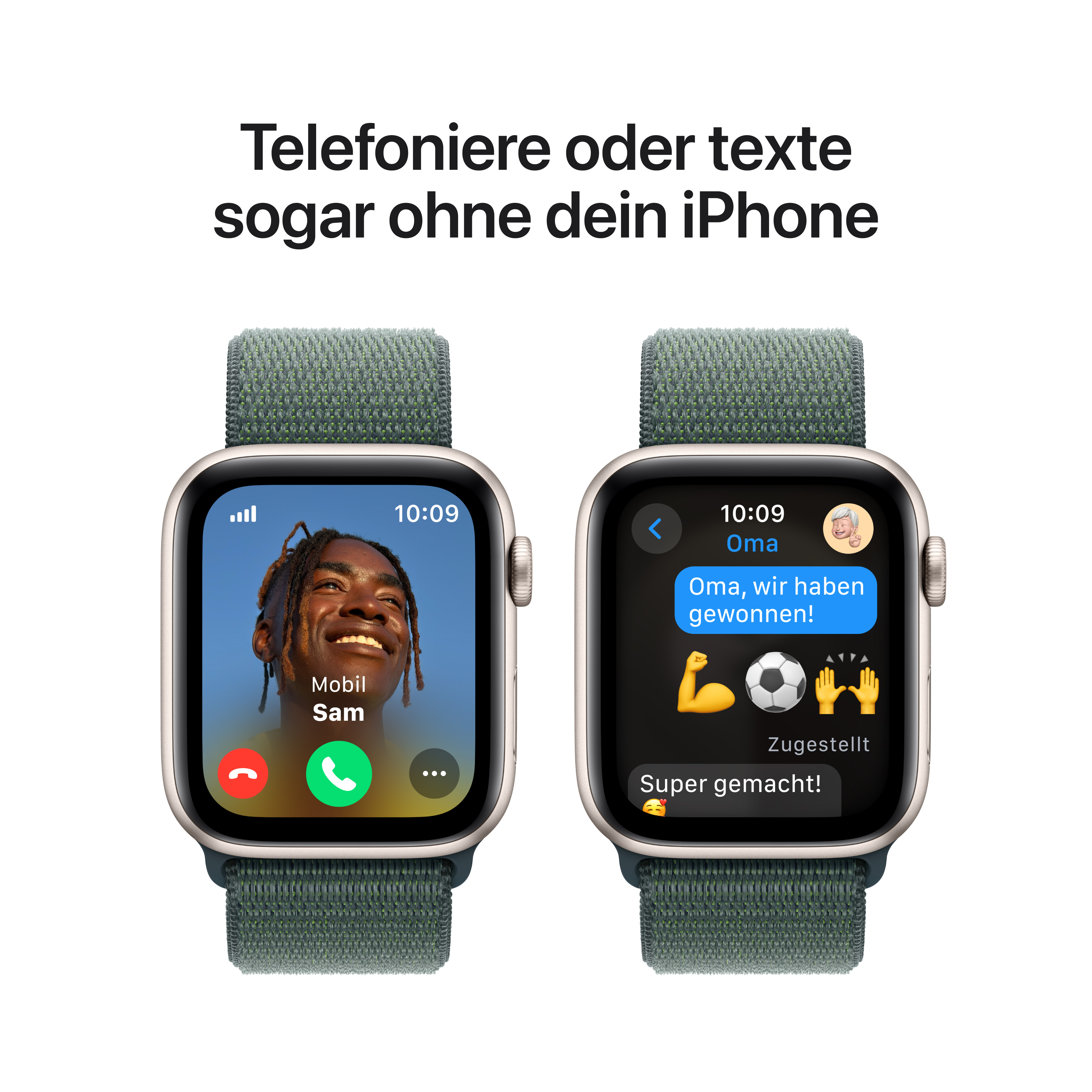 Apple Watch SE Cel 44mm Alu Starlight Lake Green Sp. Loop
