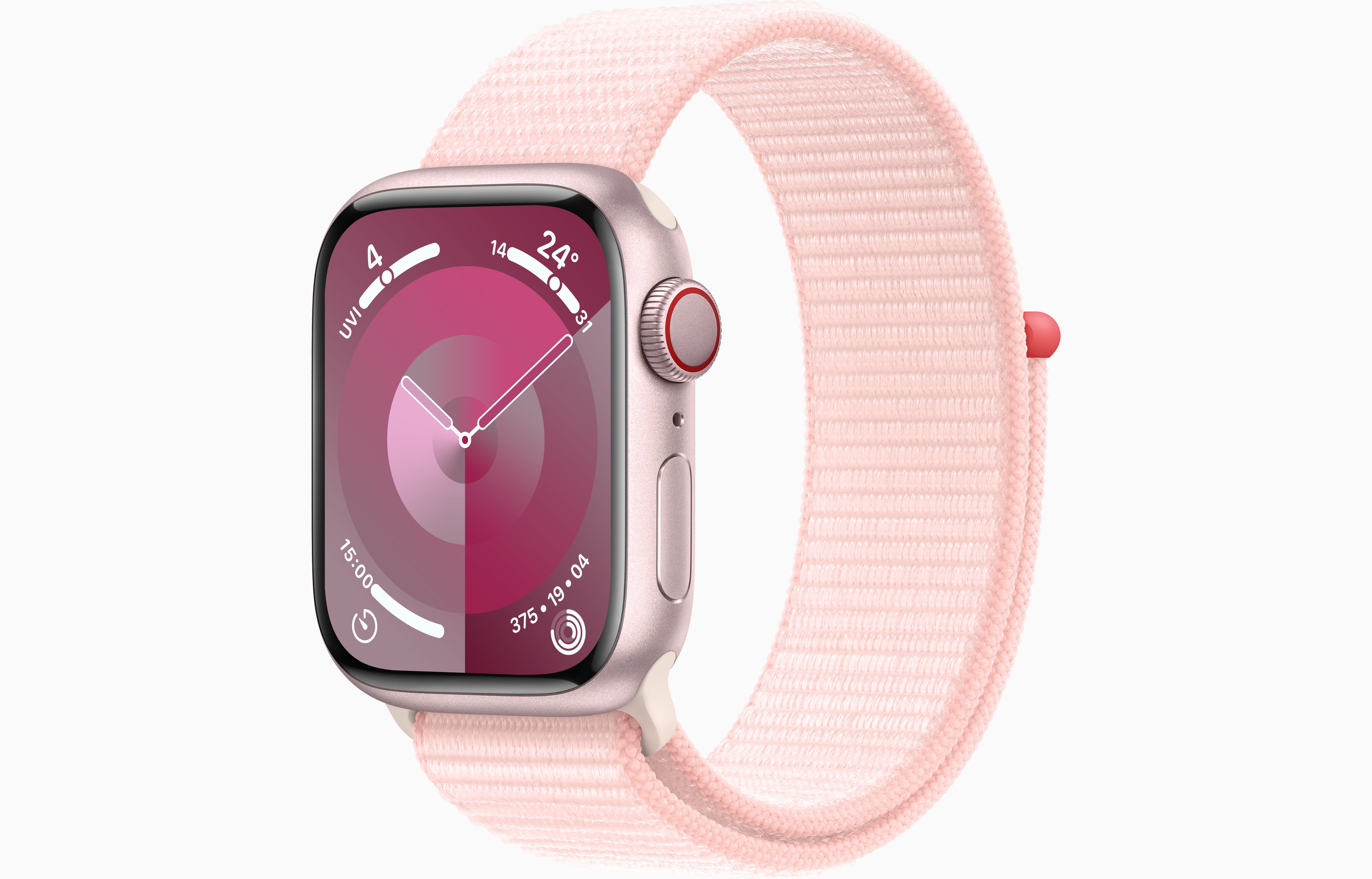 Apple Watch S9 CEL 41 mm Alu Pink + Light Pink Sport Loop