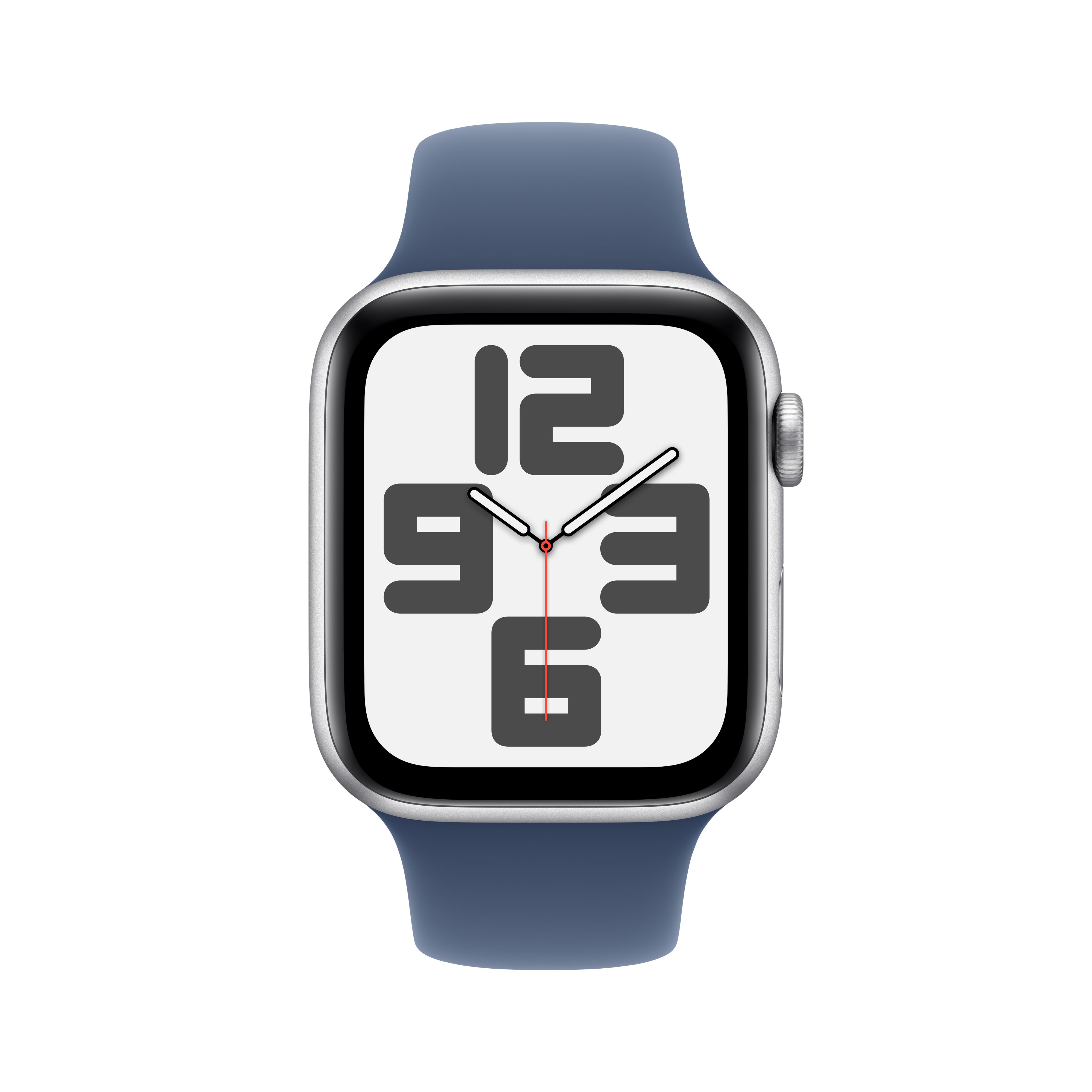 Apple Watch SE GPS 44mm Alu Silver Denim Sport Band S/M