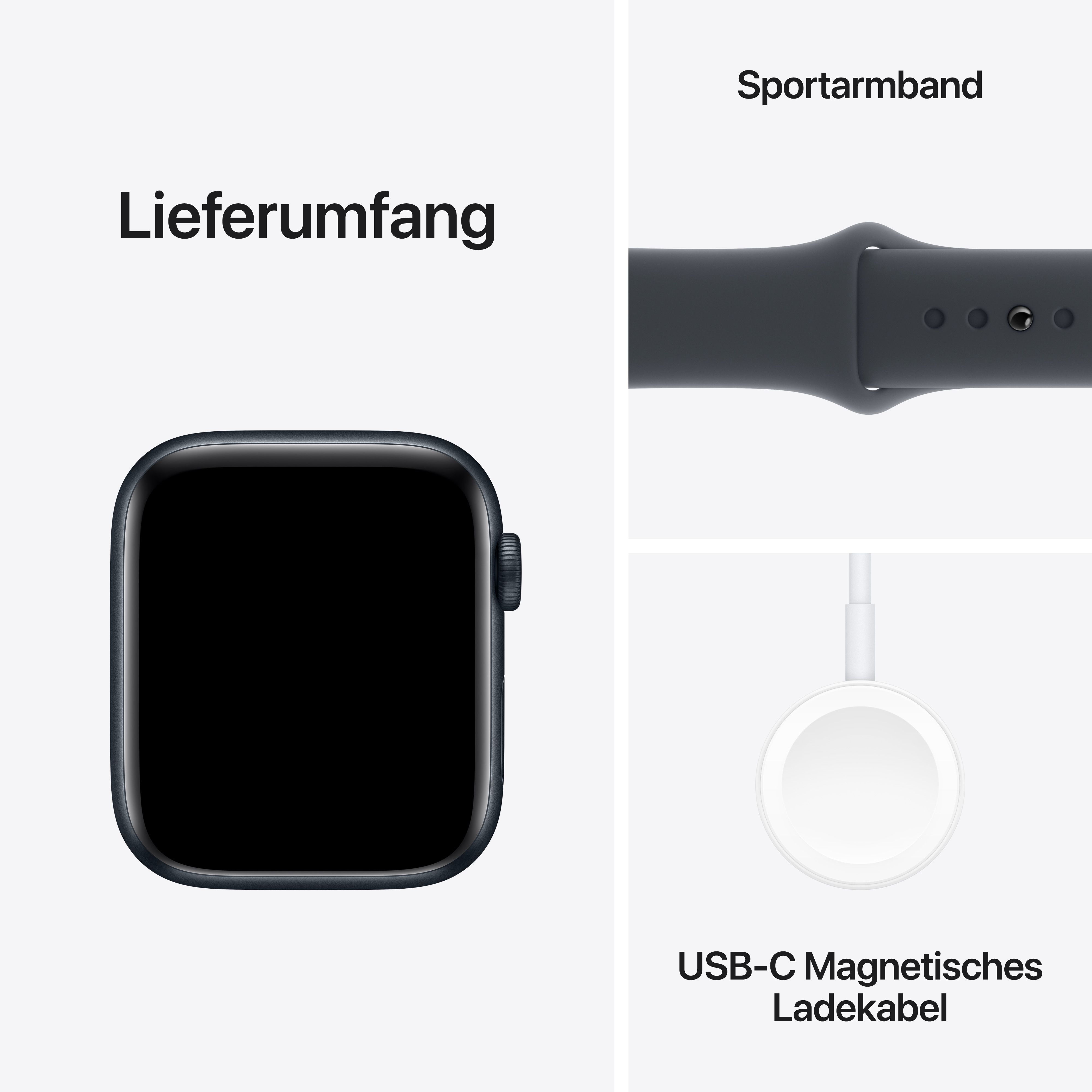 Apple Watch SE GPS 44mm Alu Midnight Sport Band S/M