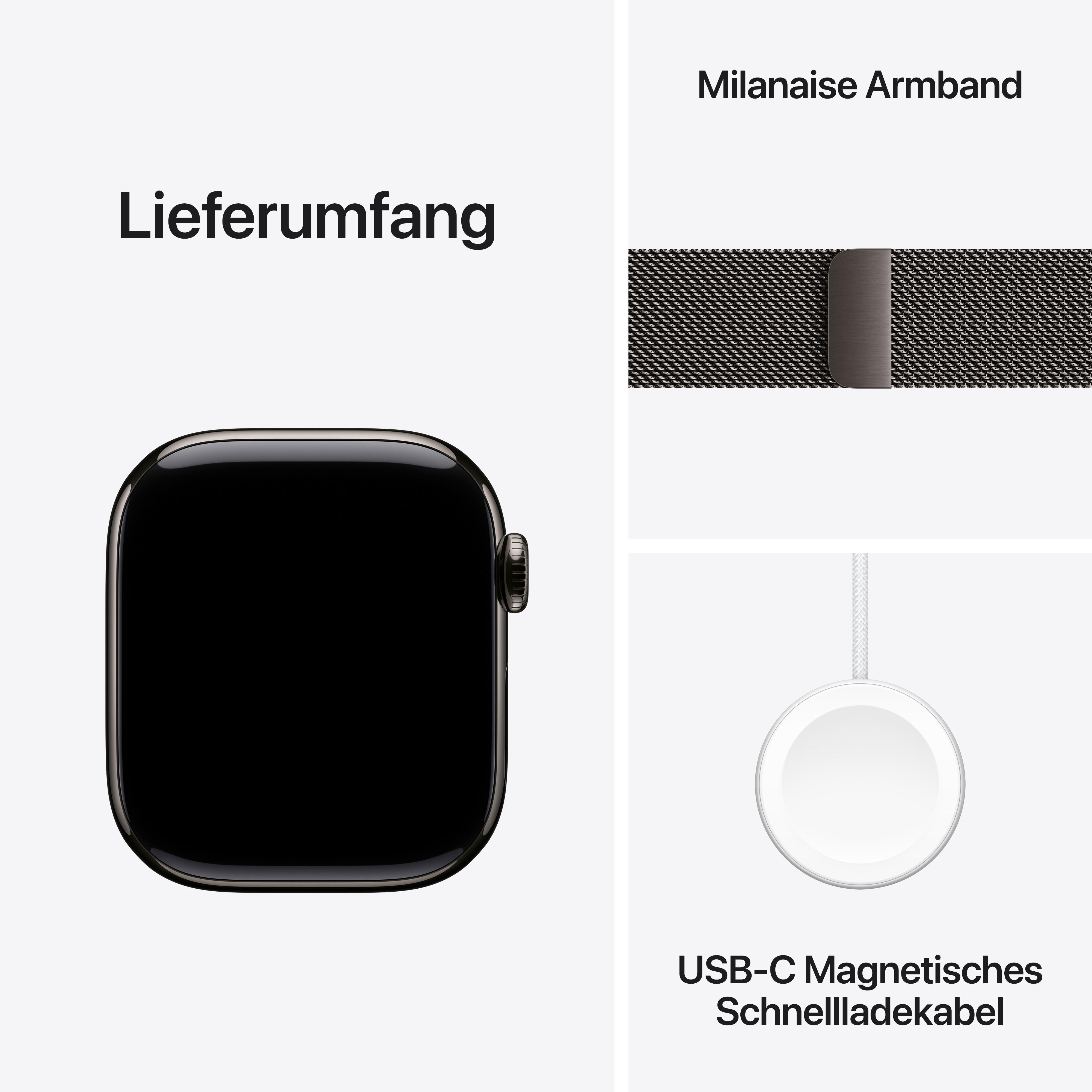 Apple Watch S10 Cel 42mm Slate Titan Slate Milanese Loop Apple Watch S10 Cel 42mm Slate Titan Slate Milanese Loop