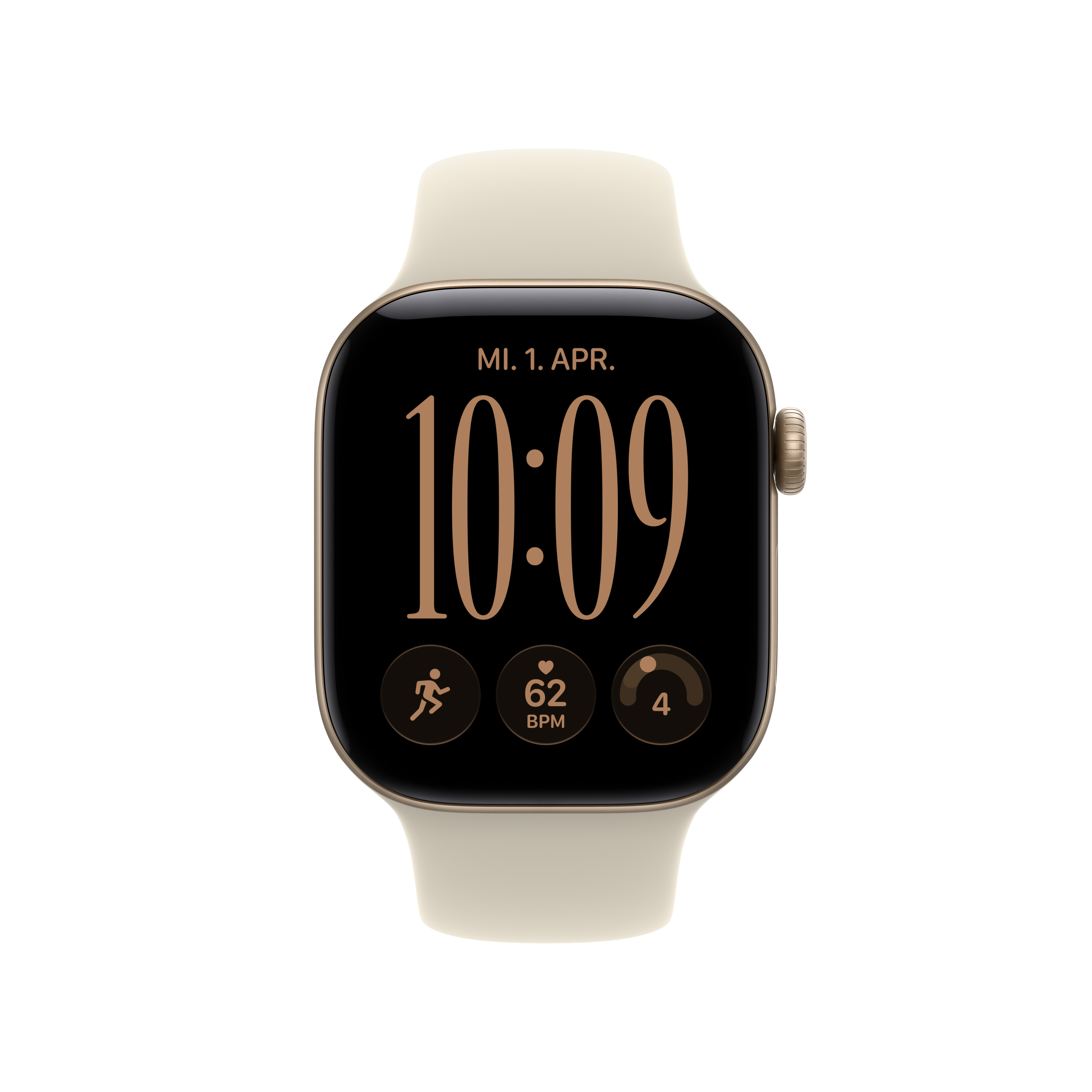 Apple Watch S12 GPS 42mm Light Gold Alu Case with Sand Sport Band M/L