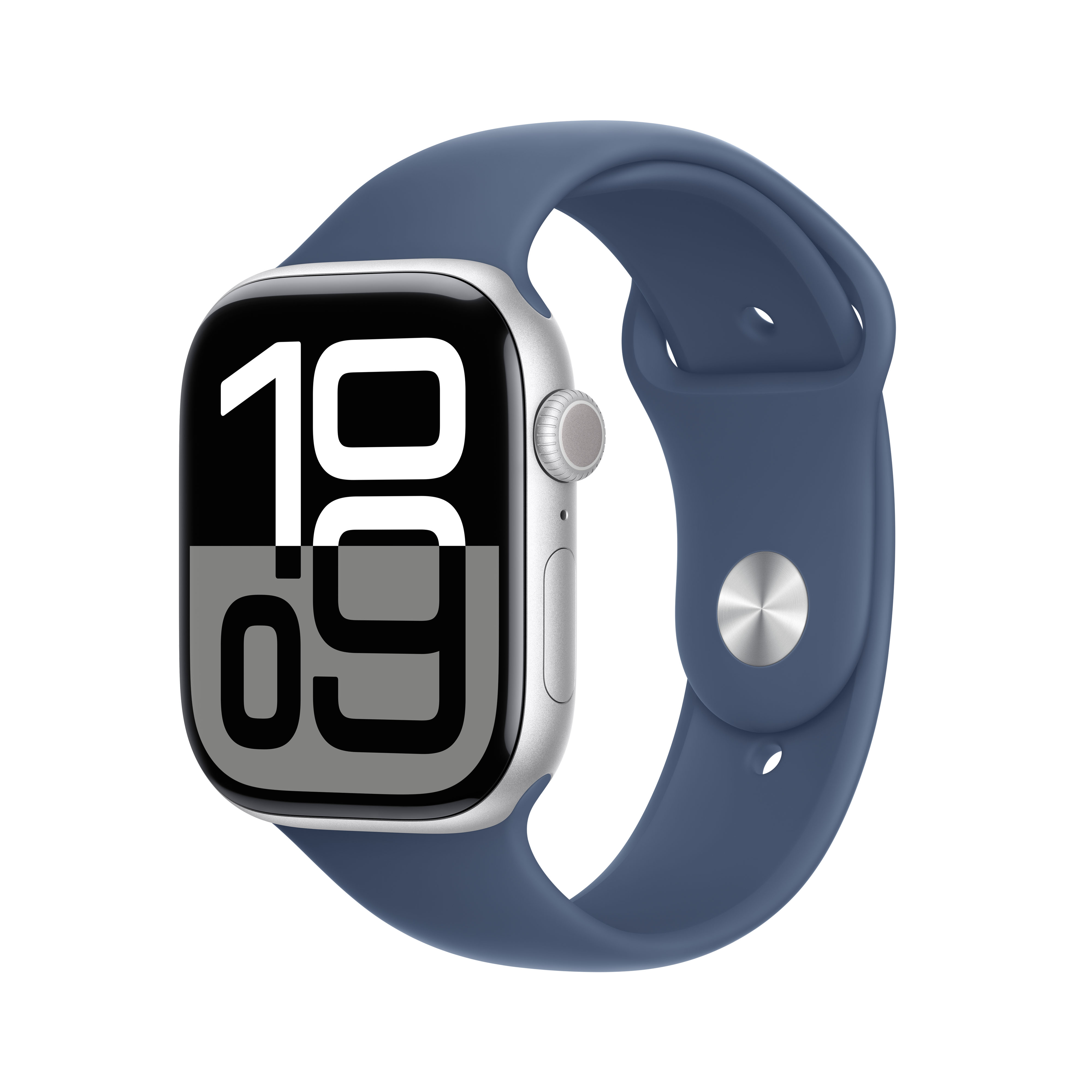 Apple Watch S10 Cel 46mm Alu Silver Denim Sport Band S/M