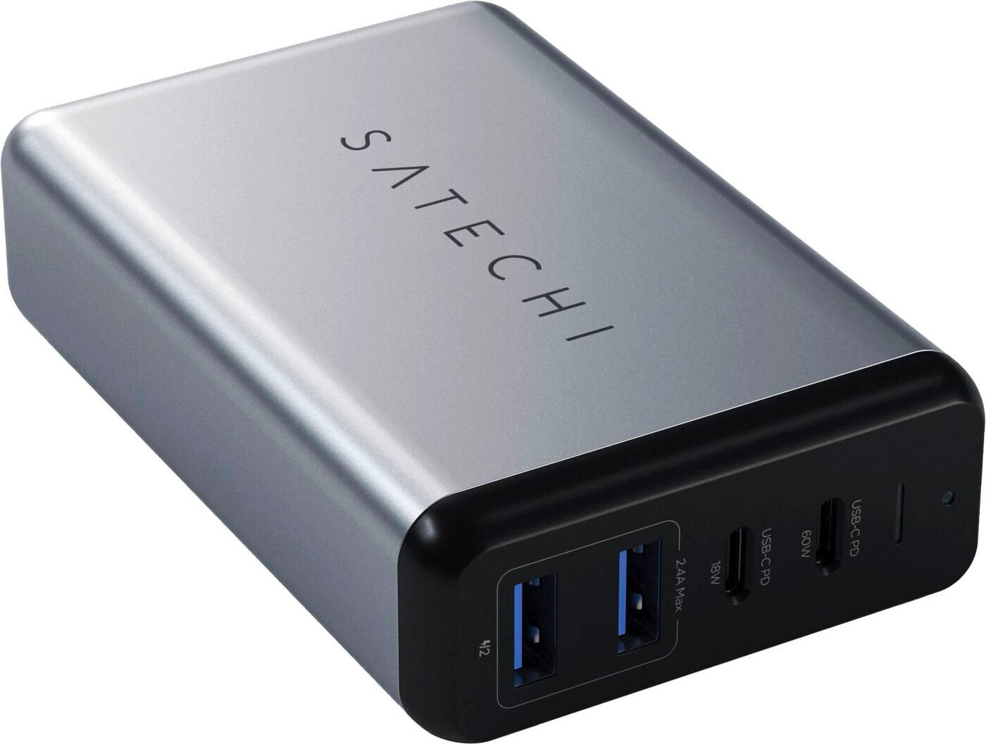 Satechi 75W Dual Type-C PD Travel Charger space gray Satechi 75W Dual Type-C PD Travel Charger space gray