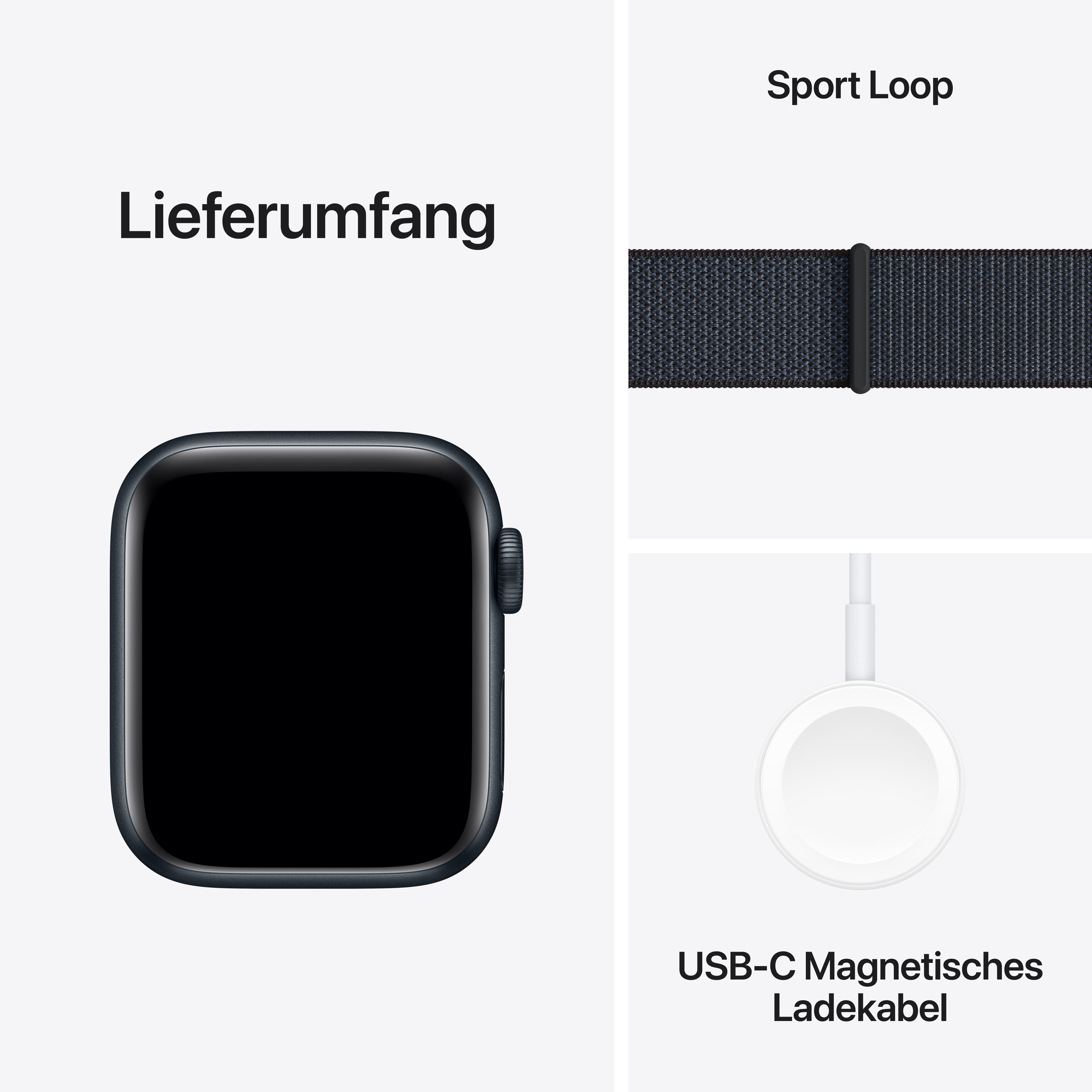 Apple Watch SE GPS 40mm Alu Midnight Ink Sport Loop