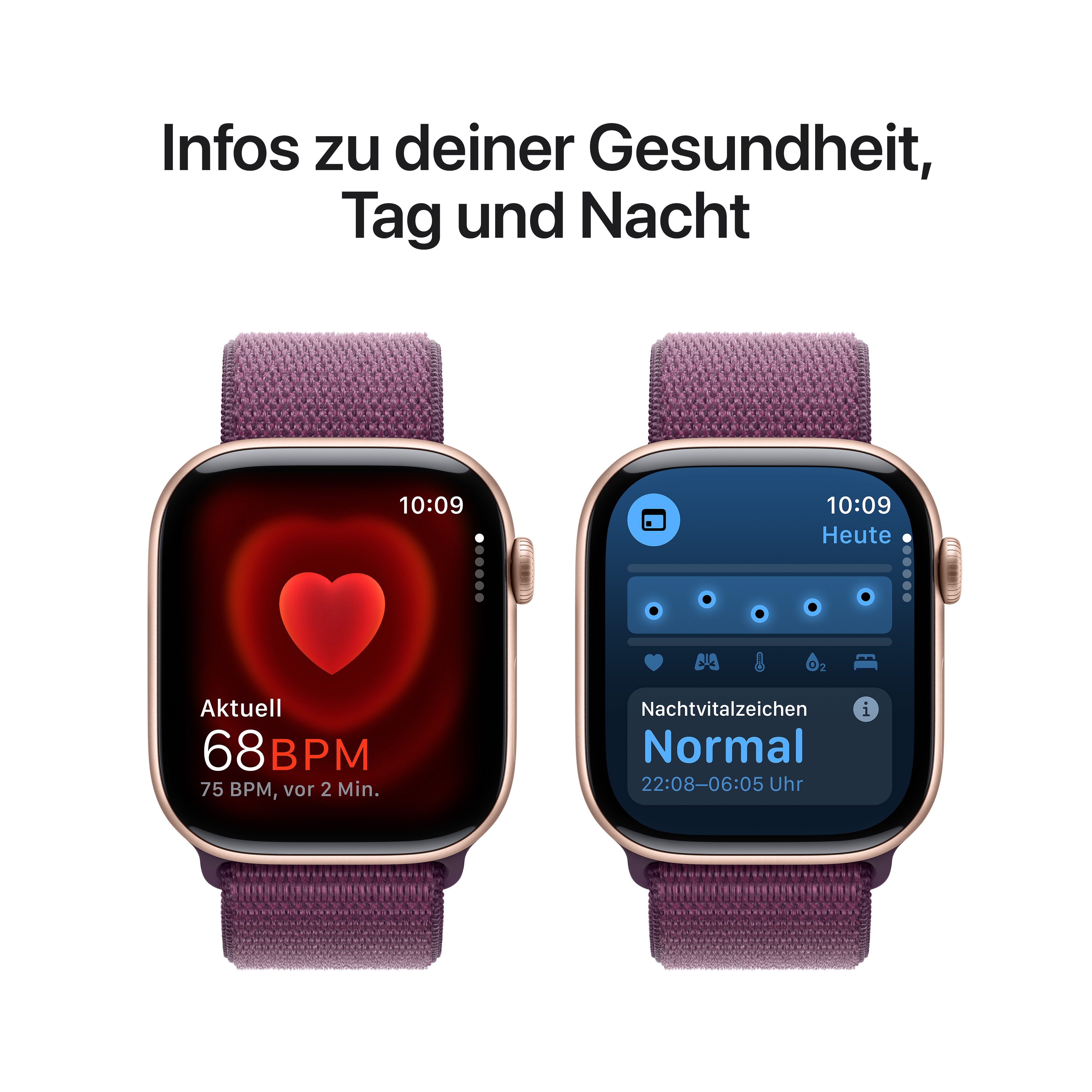 Apple Watch S10 GPS 46mm Alu Rose Gold Plum Sport Loop Apple Watch S10 GPS 46mm Alu Rose Gold Plum Sport Loop