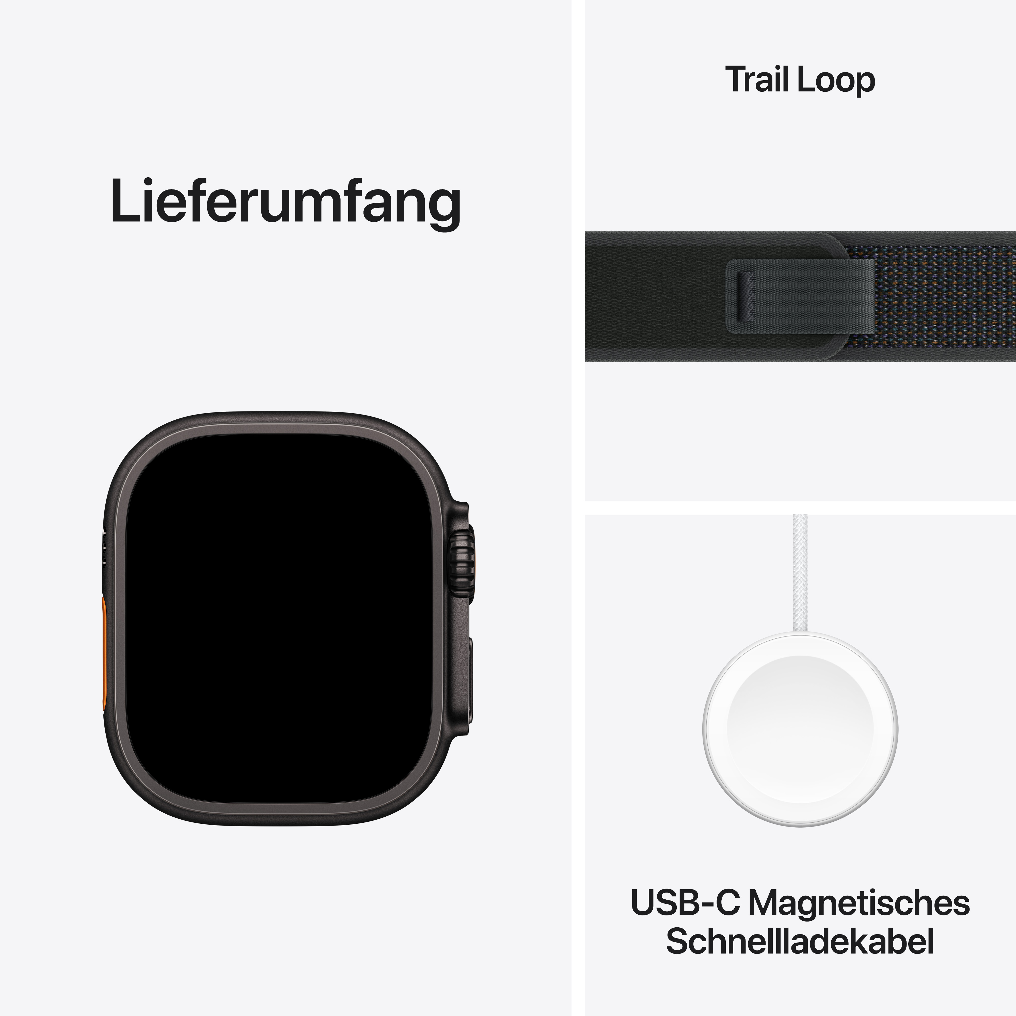 Apple Watch Ultra 2 Cel 49mm B-Titan w. Black Trail Loop S/M Apple Watch Ultra 2 Cel 49mm B-Titan w. Black Trail Loop S/M