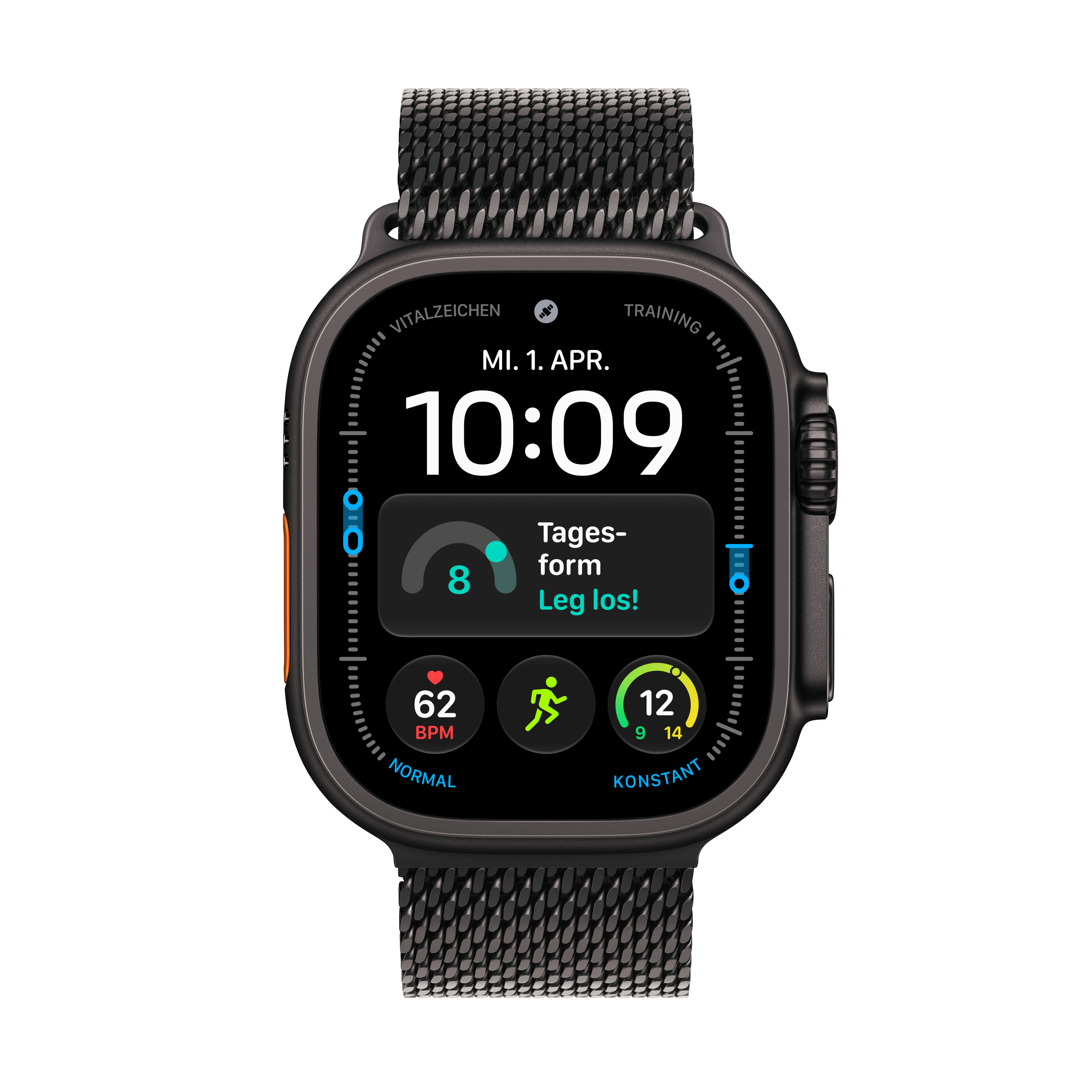 Apple Watch Ultra 4 Cell. 49mm Black Titanium Case with Black Titanium Milanese Loop M