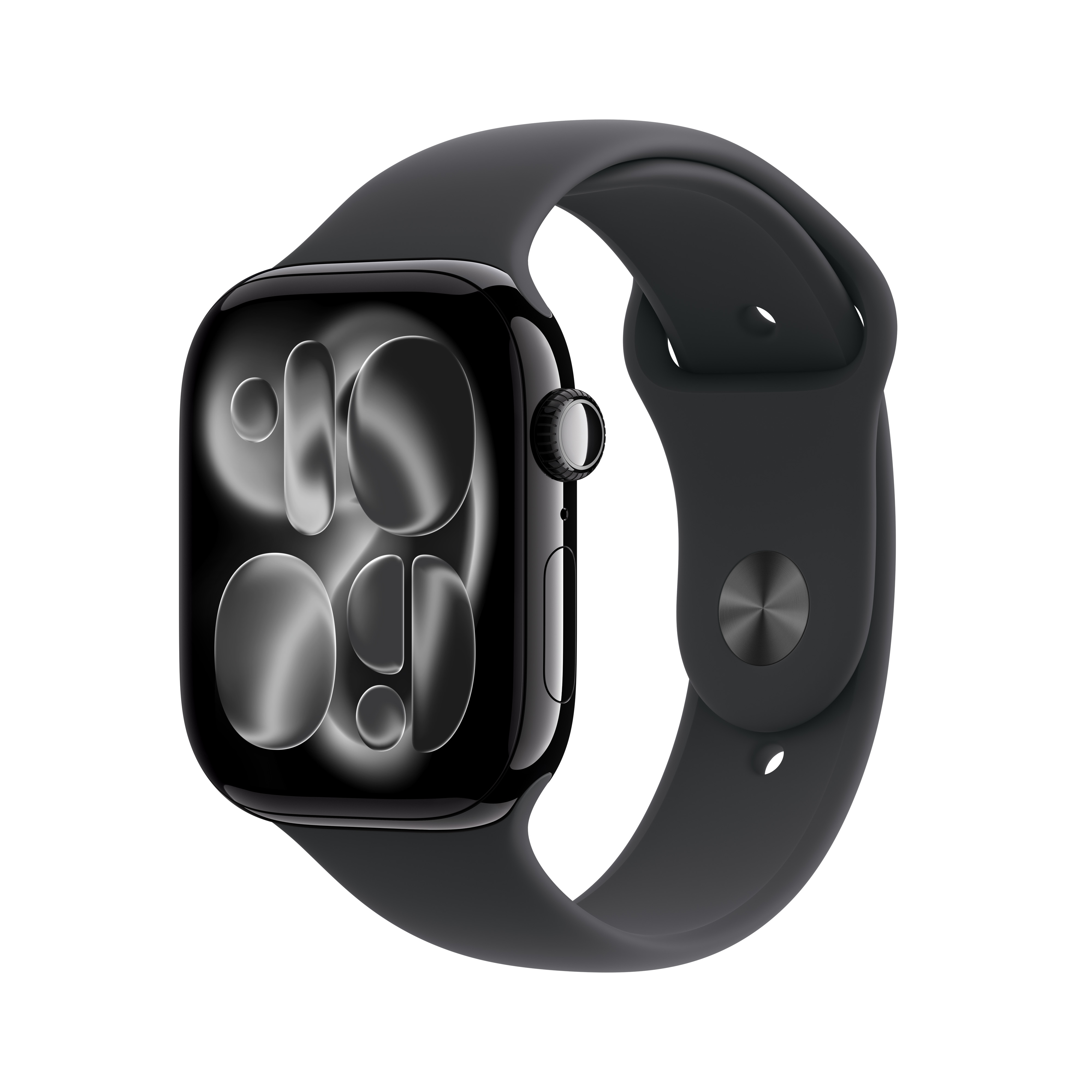 Apple W 11 GPS 46mm Alu Jet Black Case Black Sport B. M/L