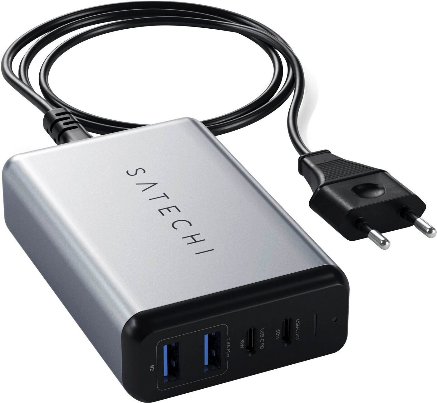 Satechi 75W Dual Type-C PD Travel Charger space gray Satechi 75W Dual Type-C PD Travel Charger space gray
