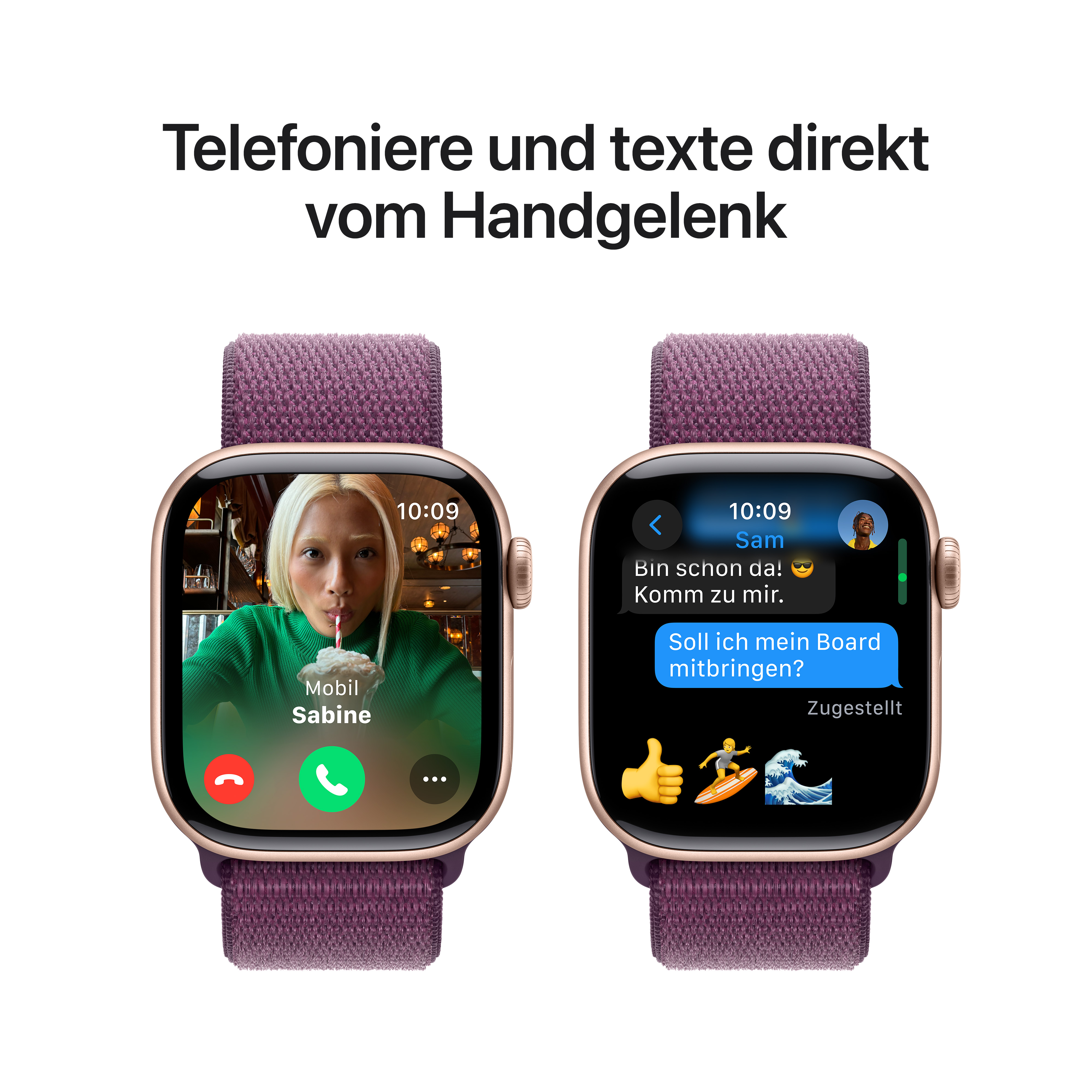 Apple Watch S10 GPS 42mm Alu Rose Gold Plum Sport Loop Apple Watch S10 GPS 42mm Alu Rose Gold Plum Sport Loop