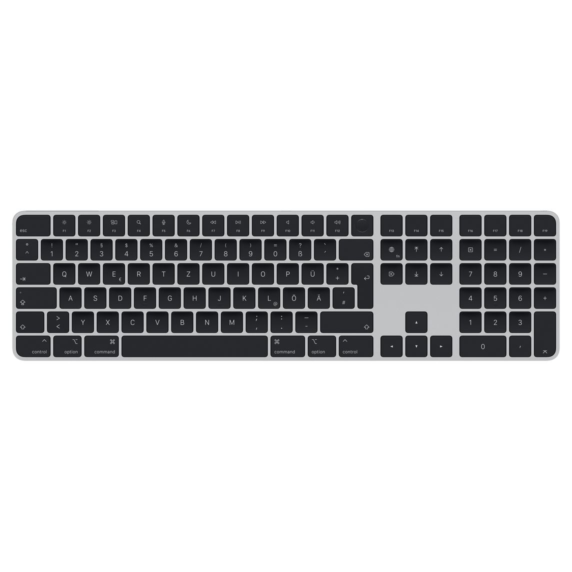 Apple Magic Keyboard, schwarz, mit Touch ID und Zifferblock, deutsch