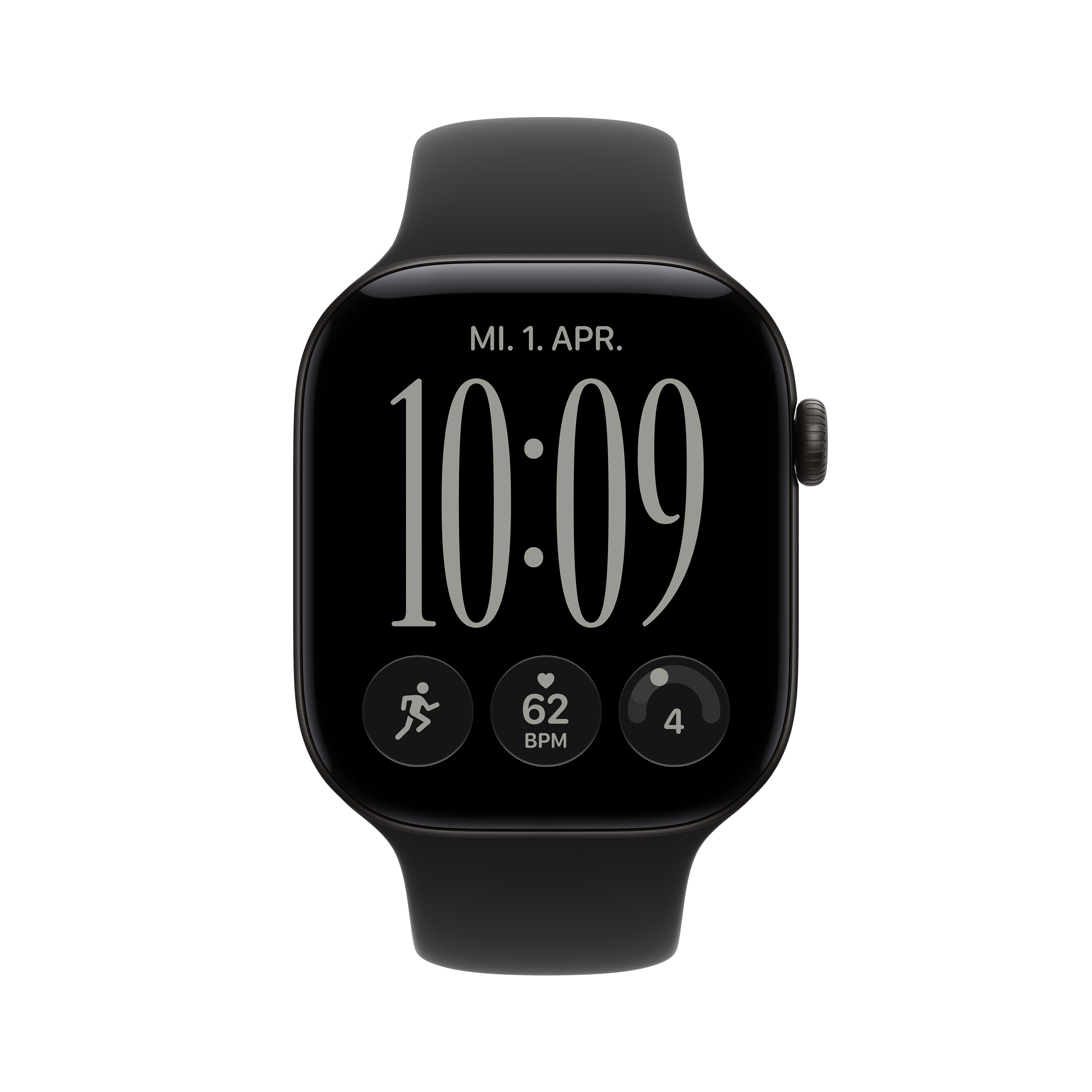 Apple Watch S12 GPS 42mm Black Alu Case with Black Sport Band M/L