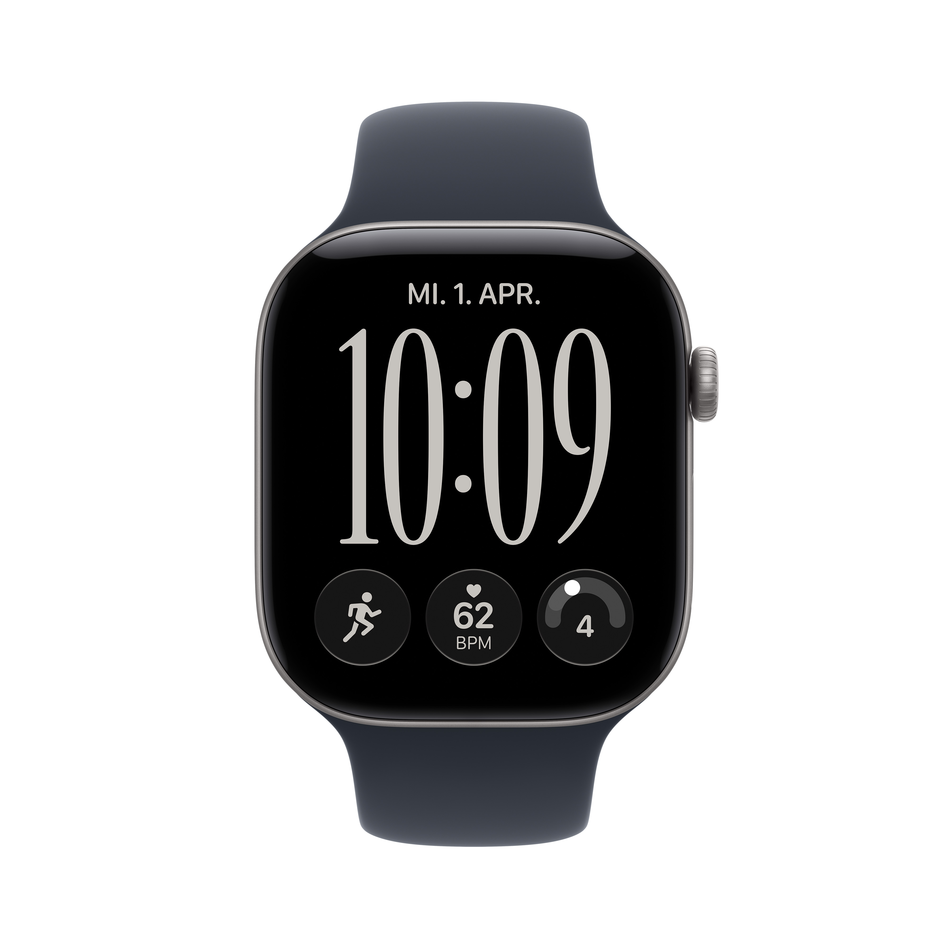 Apple Watch S12 GPS 46mm Space Grey Alu Case with Navy Blue Sport Band S/M