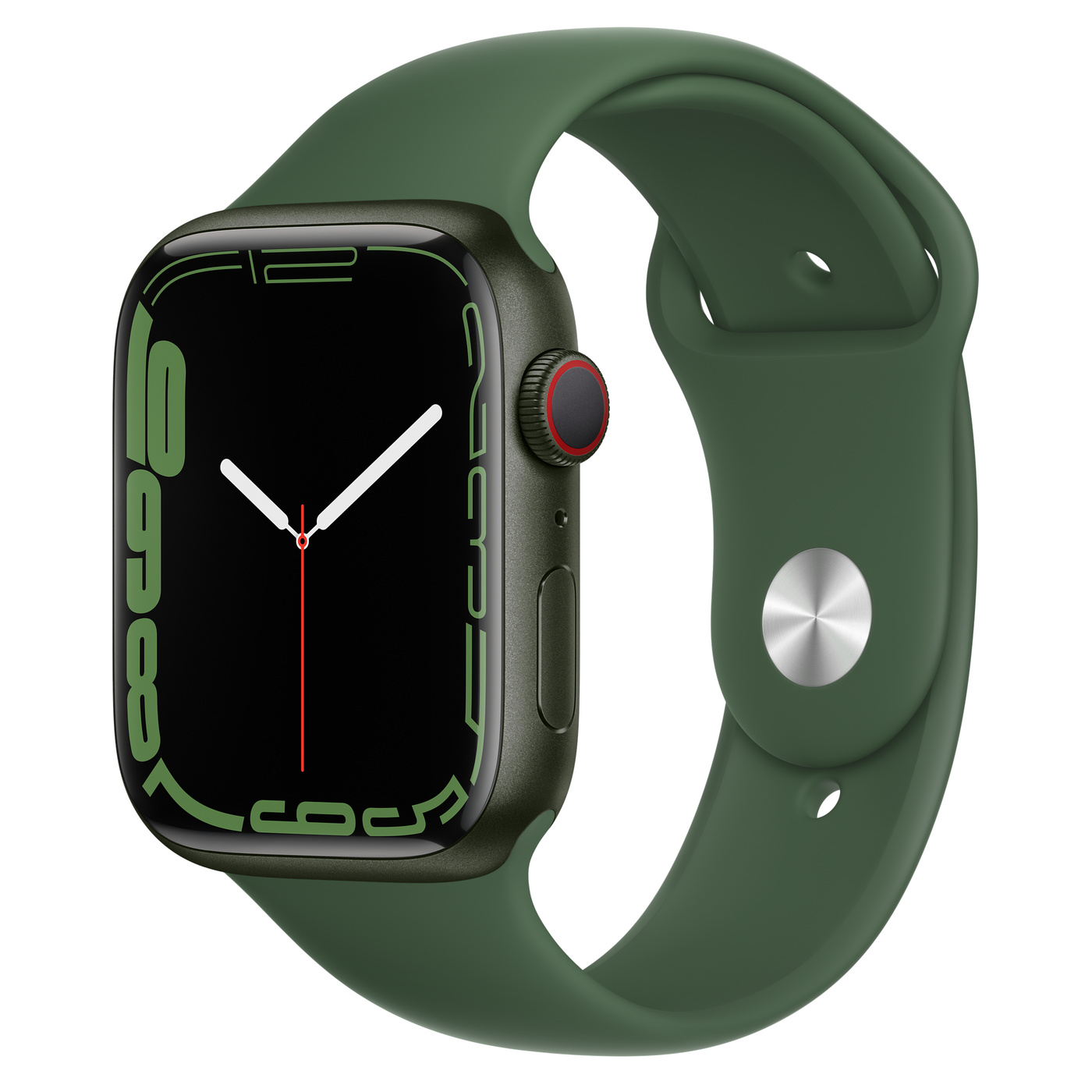 Apple Watch Ser7 Alu GPS + Cell Green 45 mm Clover Sport Band Regular