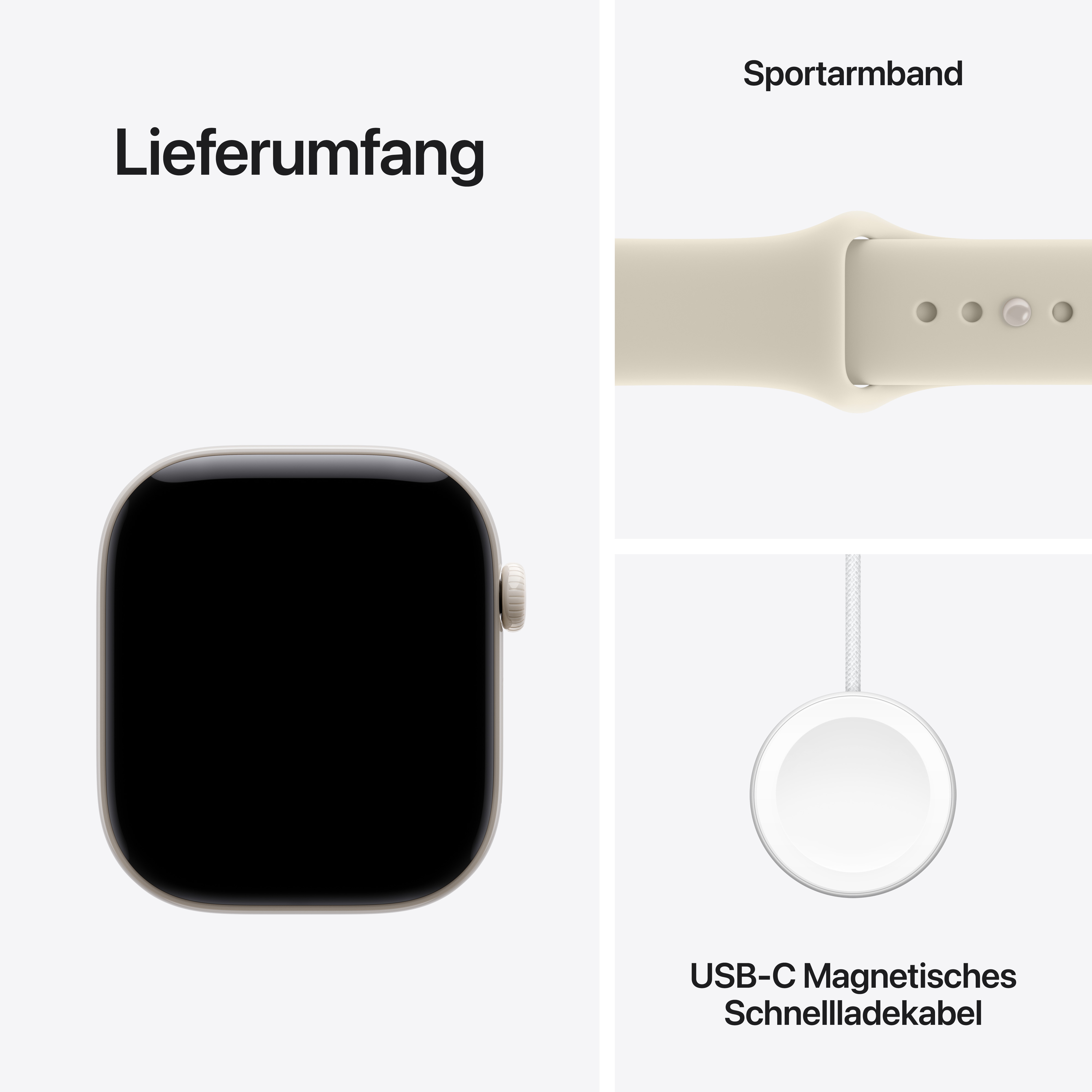Apple Watch S12 Cell. 46mm Pearl White Ceramic Case with Sand Sport Band S/M