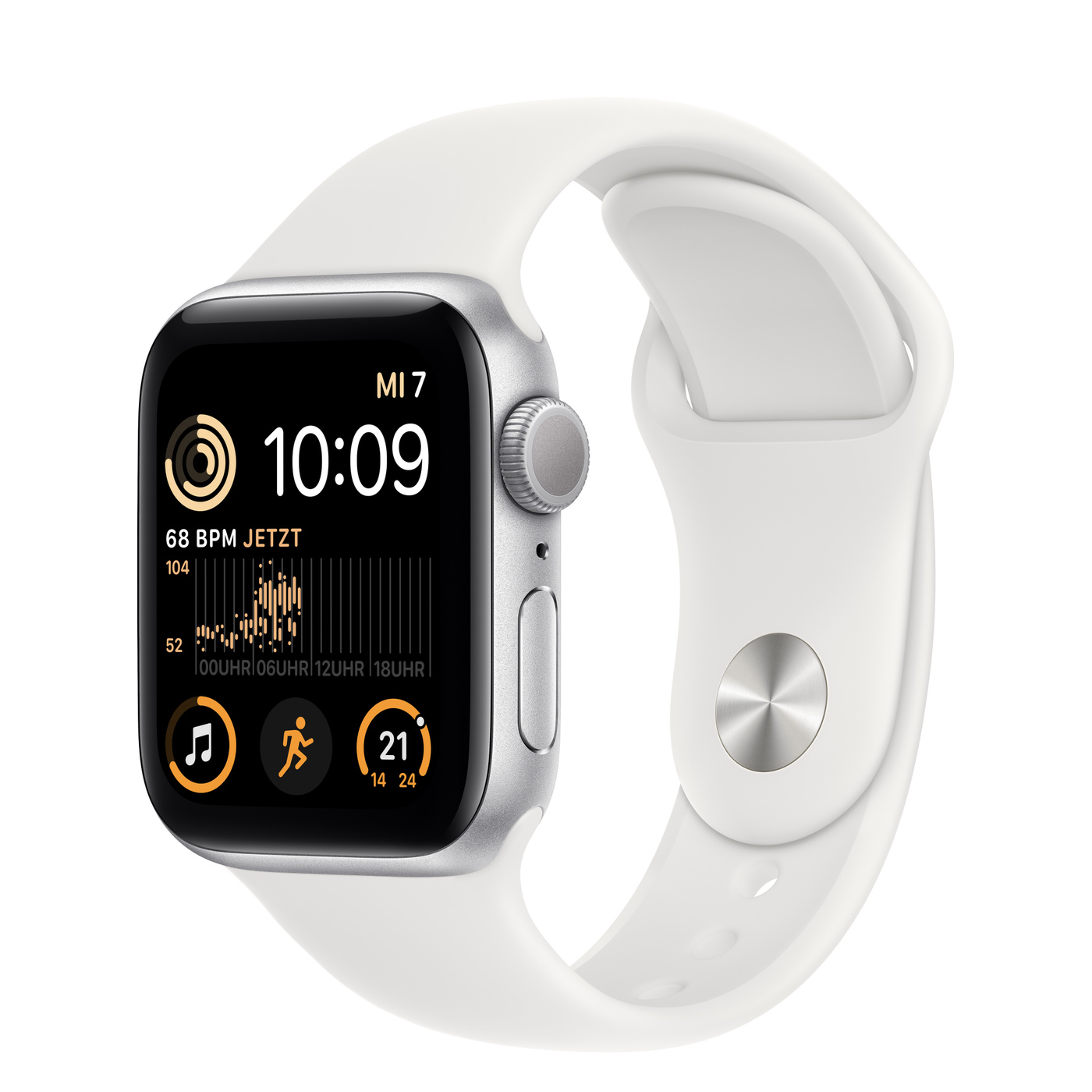 Apple Watch SE GPS 40 mm Alu Silver + White Sport Band