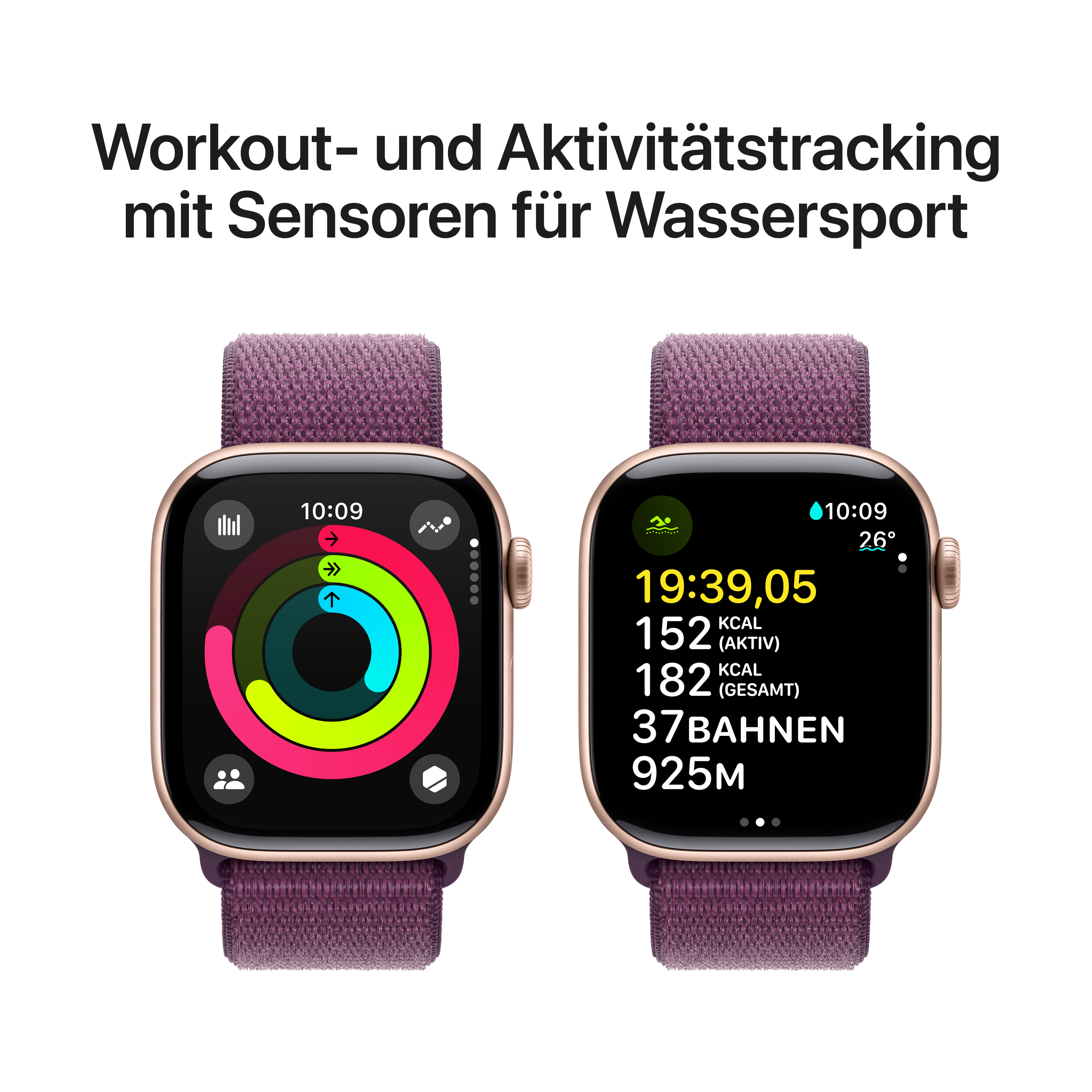 Apple Watch S10 GPS 42mm Alu Rose Gold Plum Sport Loop Apple Watch S10 GPS 42mm Alu Rose Gold Plum Sport Loop