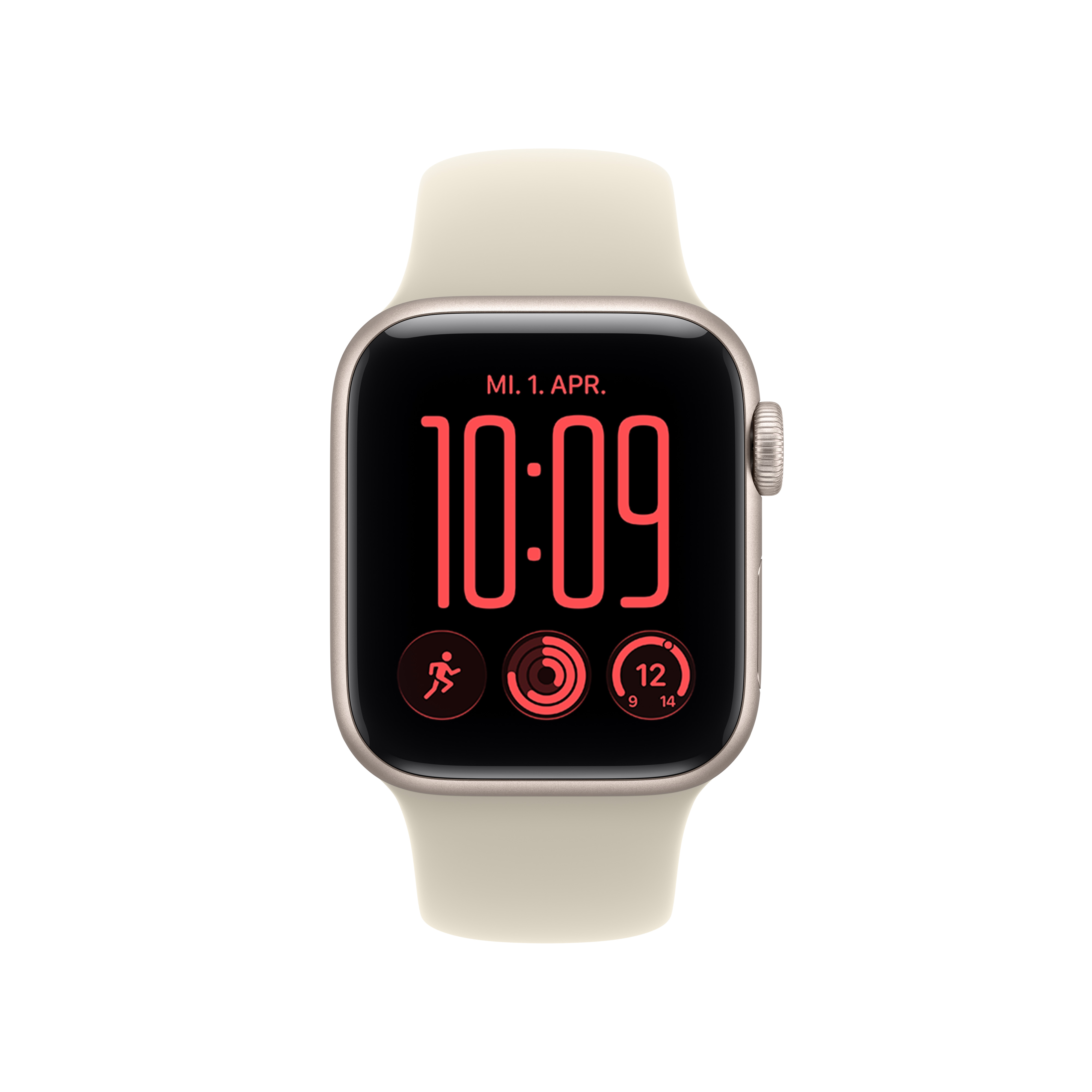 Apple Watch SE 3 GPS 40 mm Starlight Alu Case with Sand Sport Band S/M