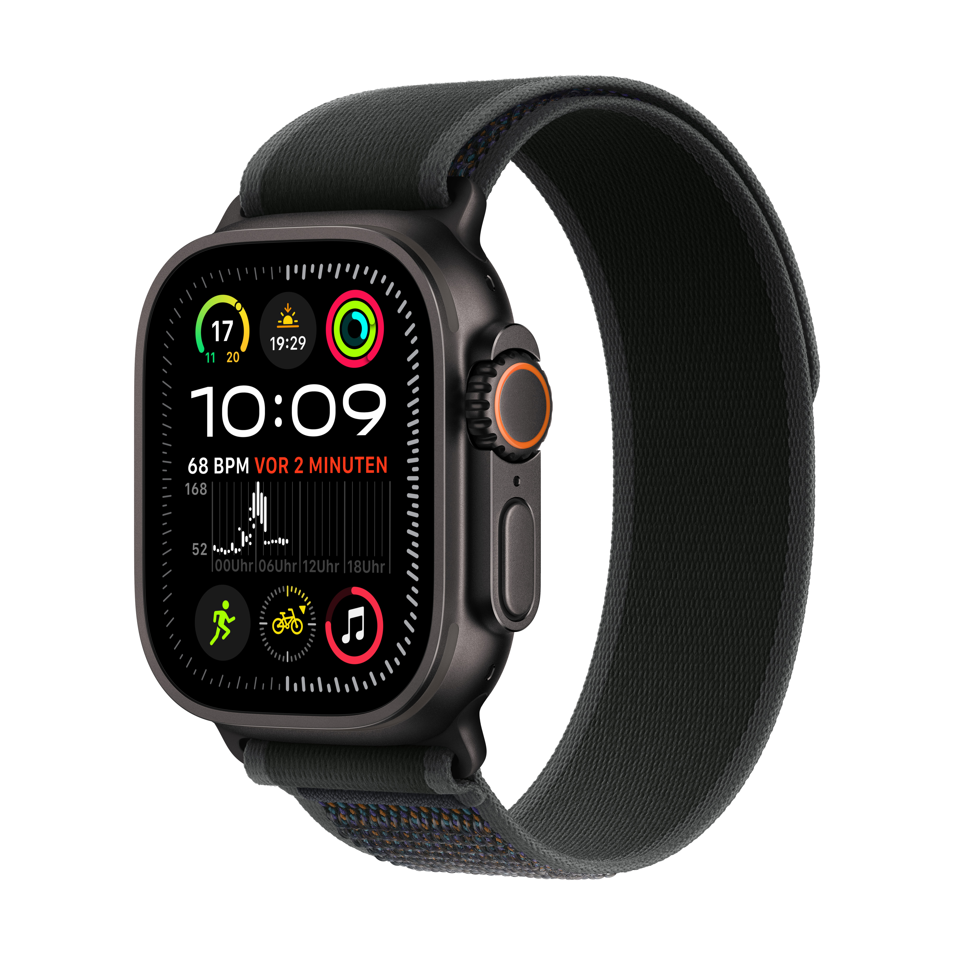 Apple Watch Ultra 2 Cel 49mm B-Titan w. Black Trail Loop S/M