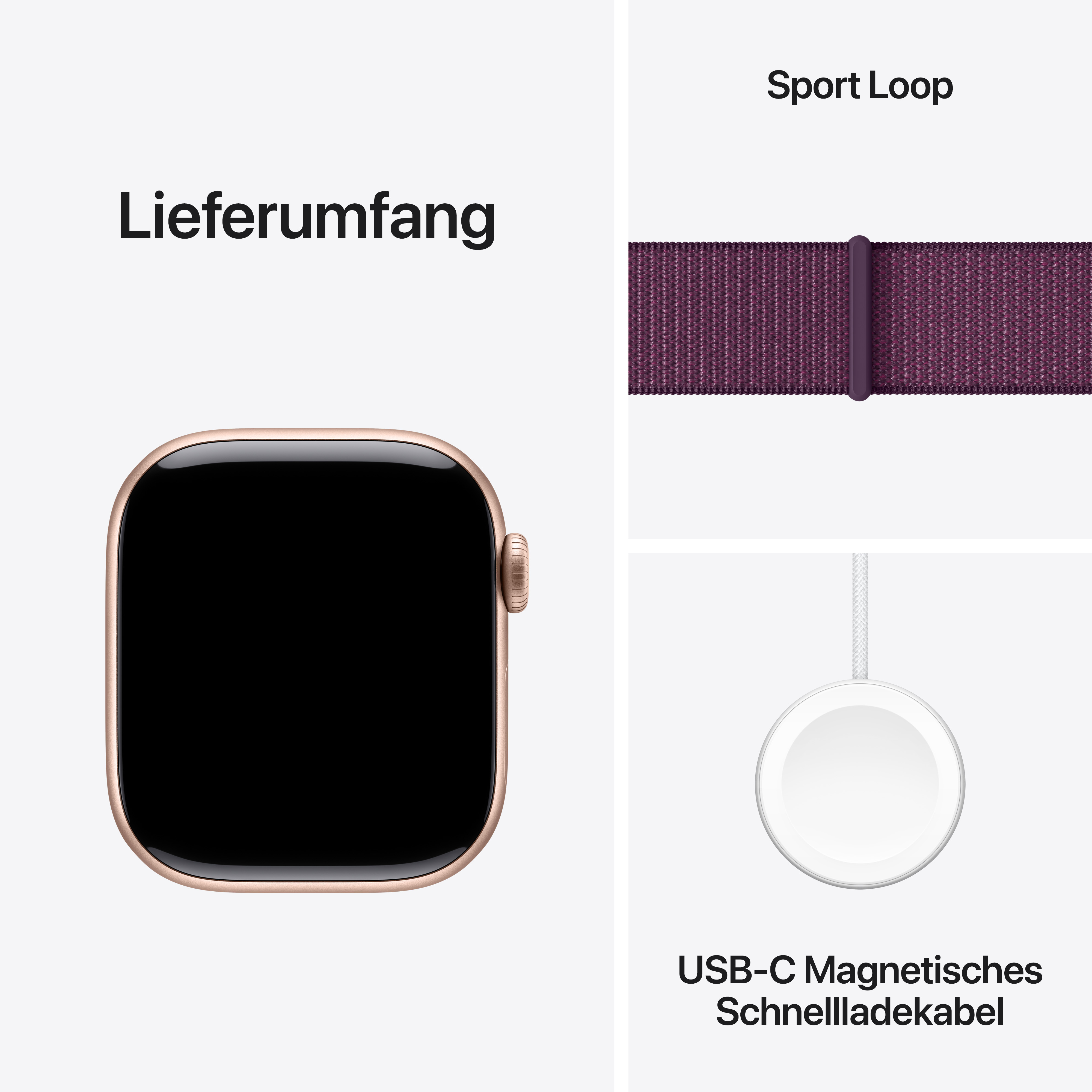 Apple Watch S10 GPS 42mm Alu Rose Gold Plum Sport Loop Apple Watch S10 GPS 42mm Alu Rose Gold Plum Sport Loop