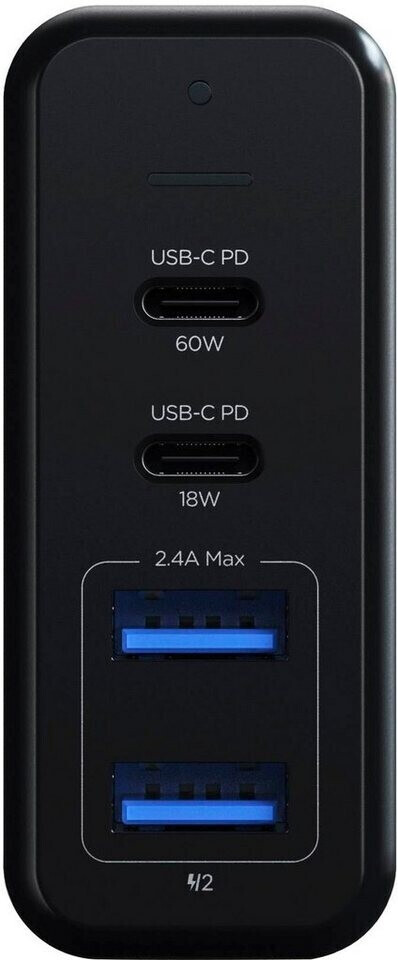 Satechi 75W Dual Type-C PD Travel Charger space gray Satechi 75W Dual Type-C PD Travel Charger space gray
