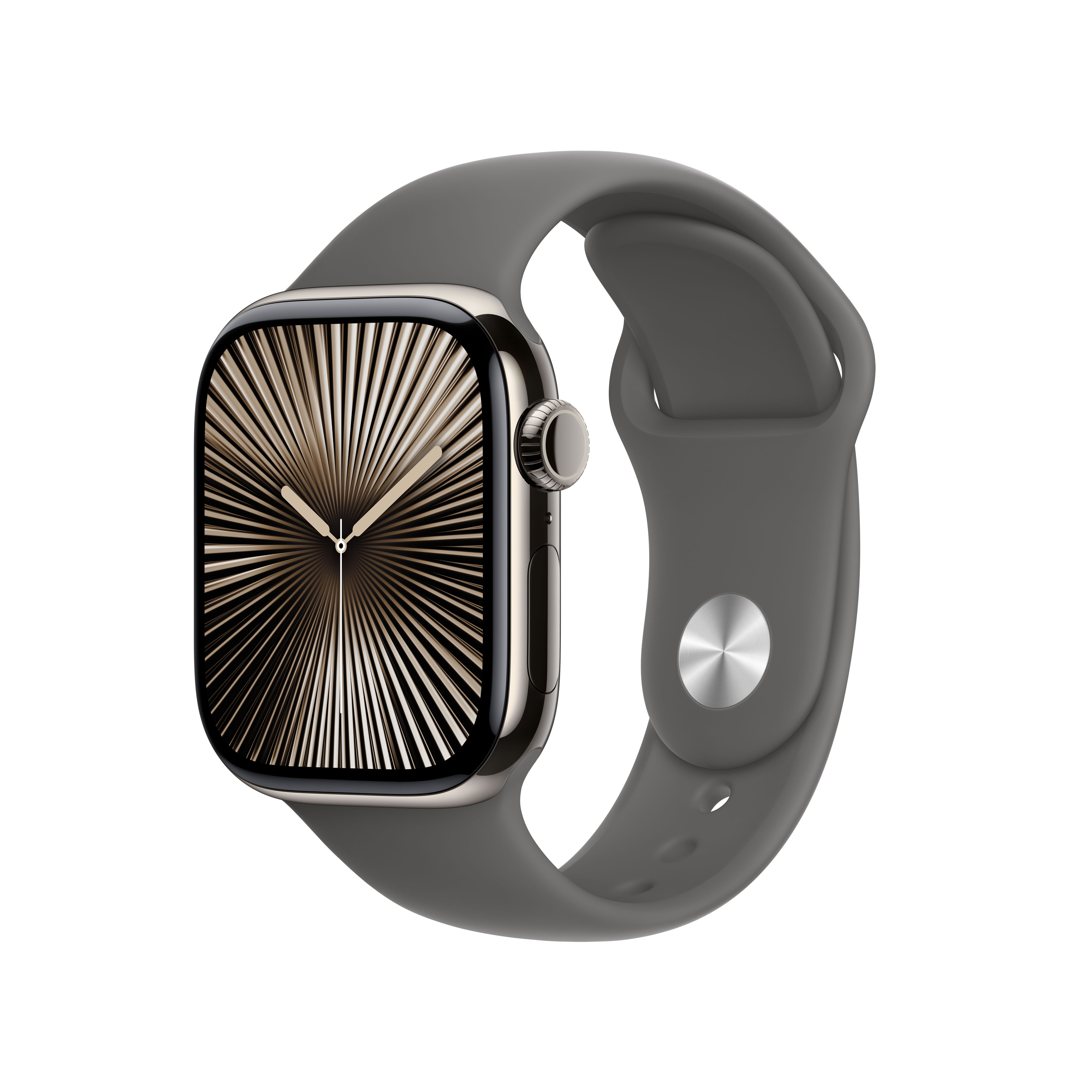 Apple Watch S10 Cel 42mm Natural Titan Stone Grey Sport Band S/M