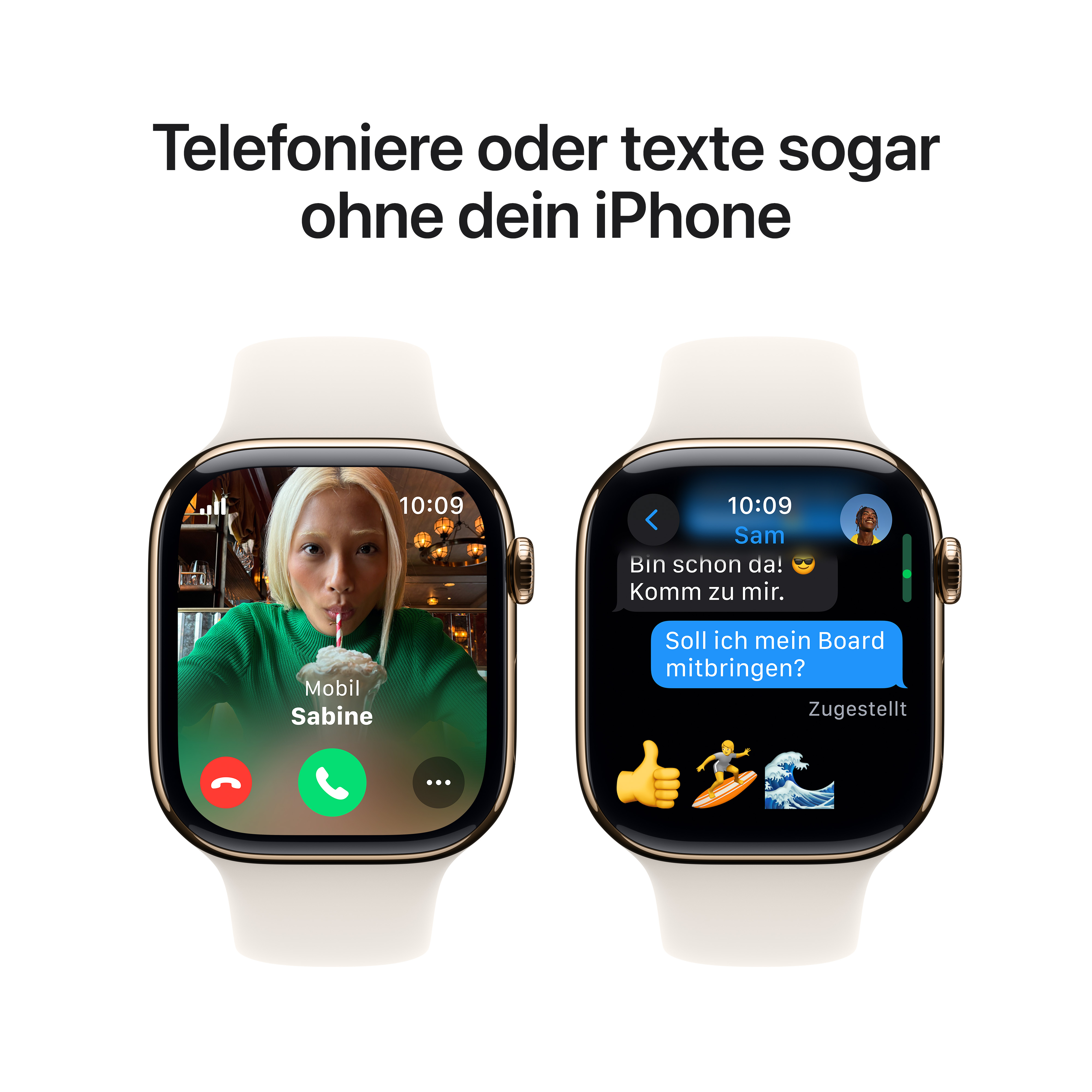 Apple Watch S10 Cel 46mm Gold Titan Starlight Sport Band S/M Apple Watch S10 Cel 46mm Gold Titan Starlight Sport Band S/M