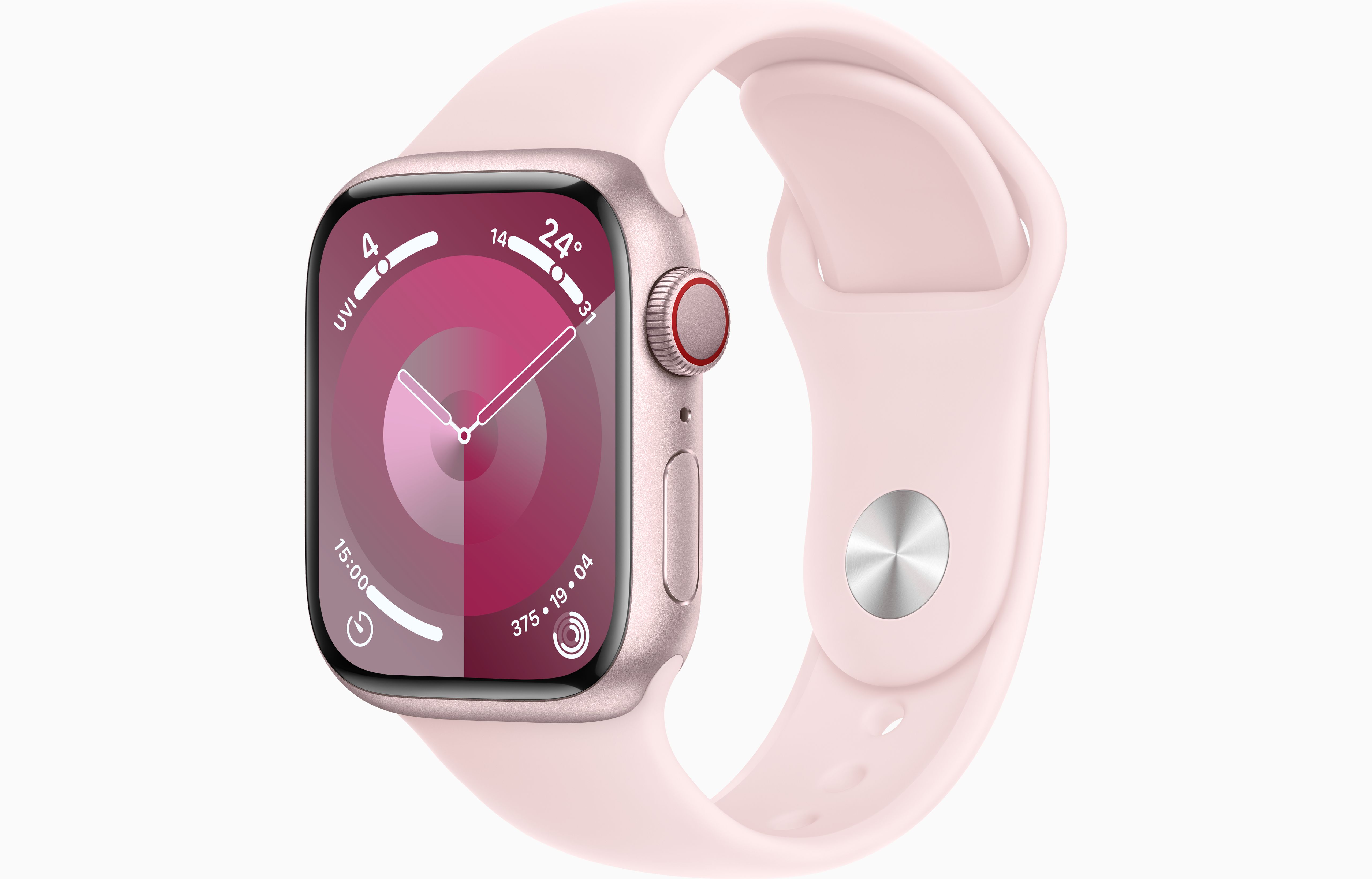 Apple Watch S9 CEL 41 mm Alu Pink + Light Pink Sport Band S/M