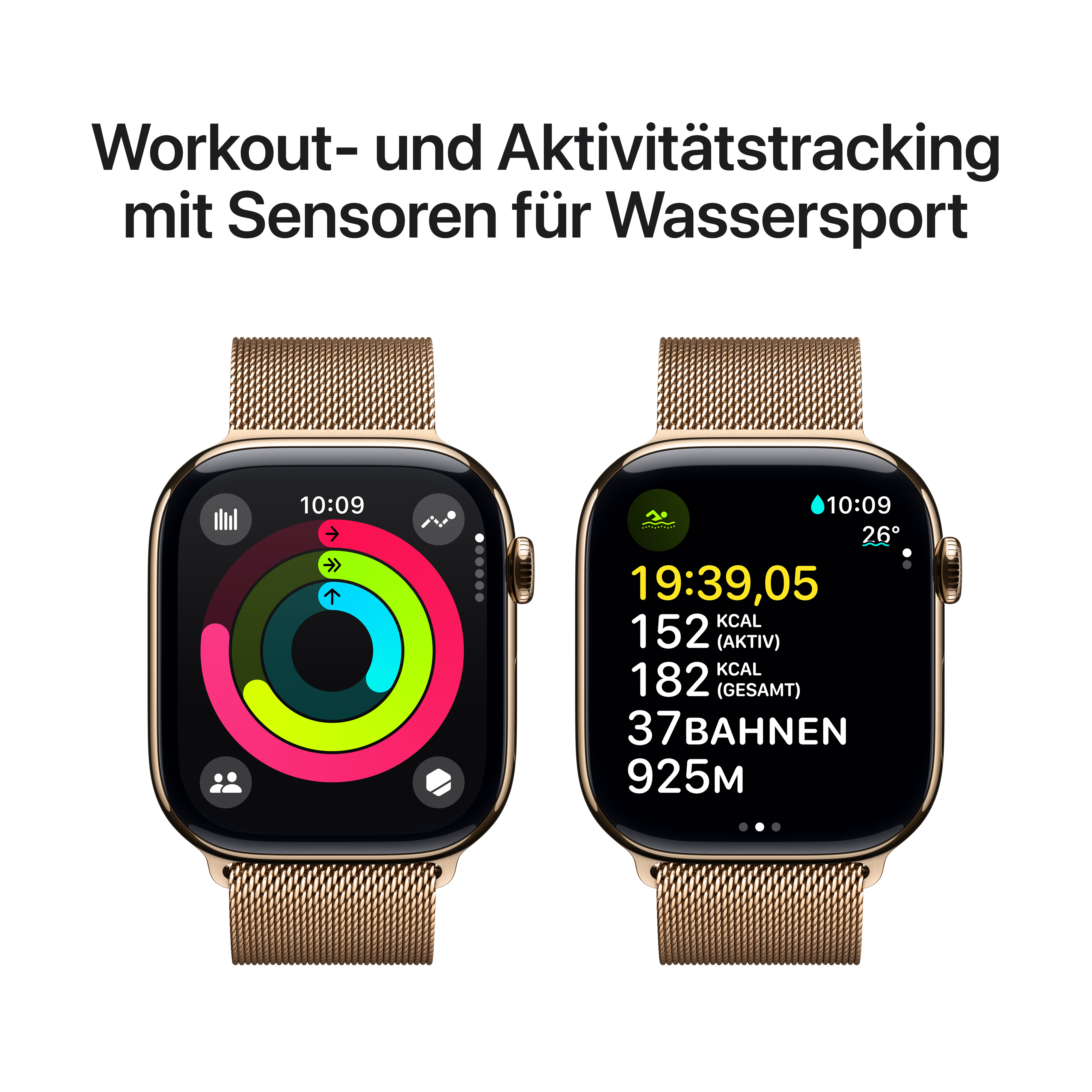Apple Watch S10 Cel 46mm Gold Titan Gold Milanese Loop M/L Apple Watch S10 Cel 46mm Gold Titan Gold Milanese Loop M/L
