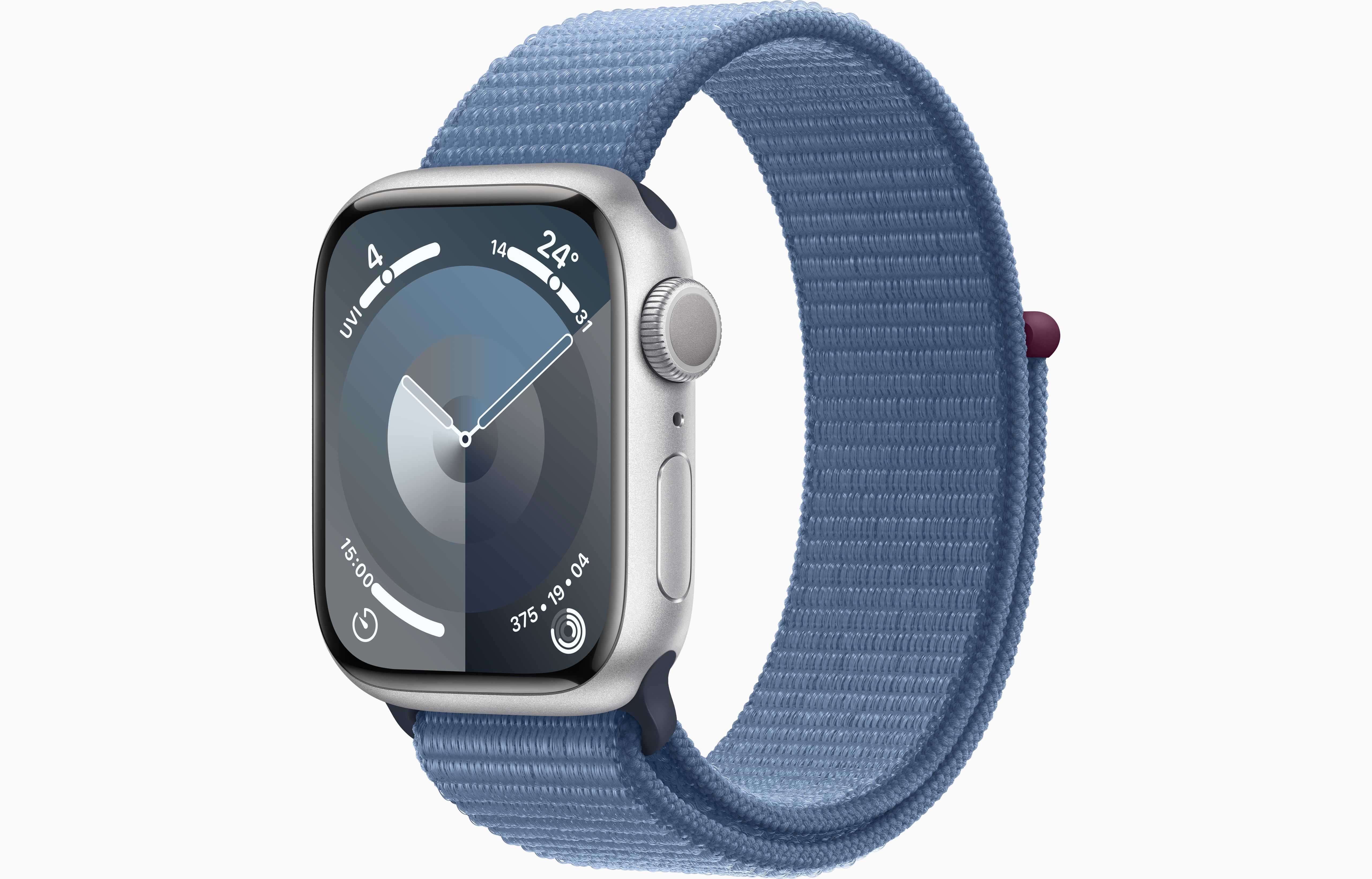 Apple Watch S9 GPS 41 mm Alu Silver + Winter Blue Sport Loop