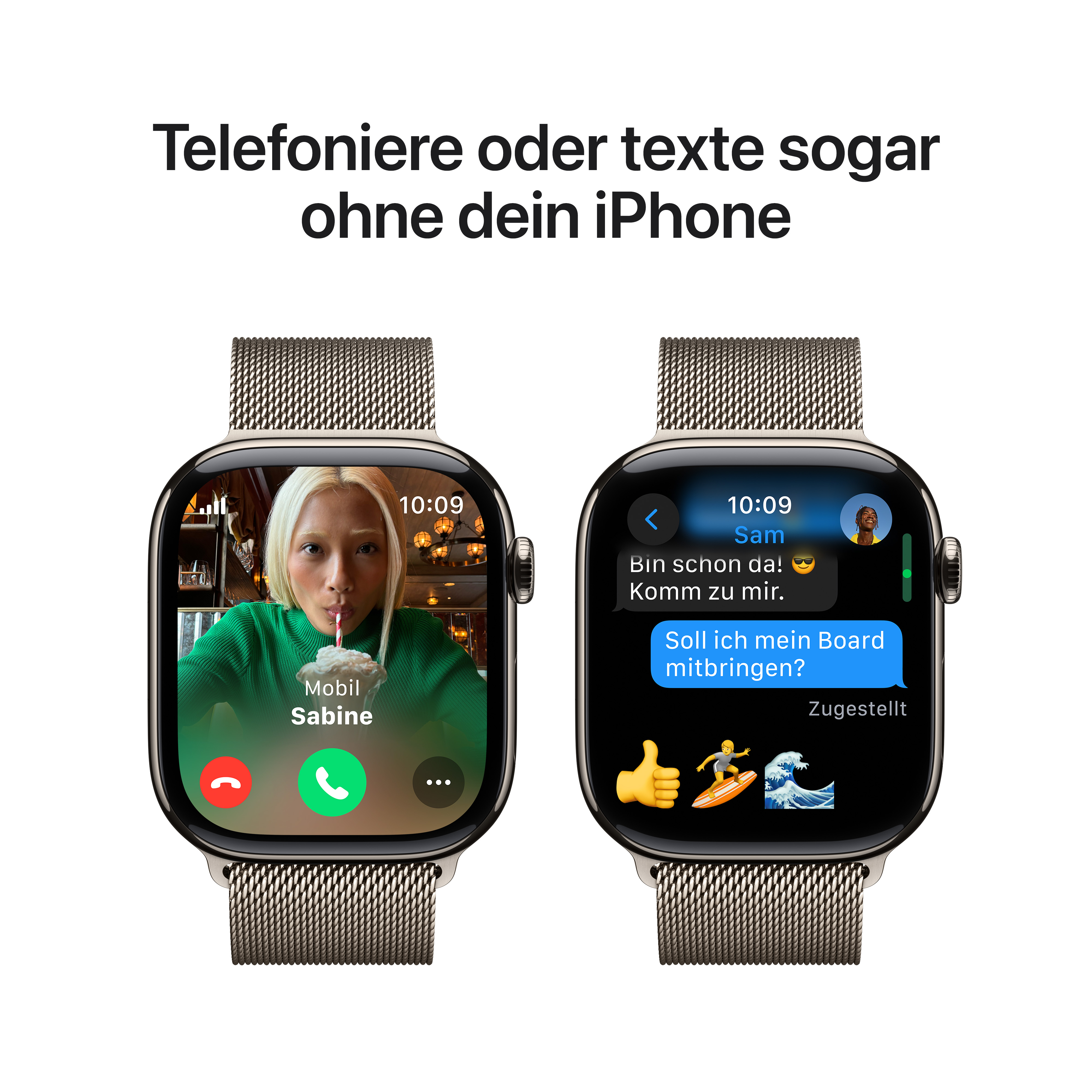 Apple Watch S10 Cel 46mm Natural Titan Milanese Loop S/M Apple Watch S10 Cel 46mm Natural Titan Milanese Loop S/M