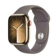 Apple Watch S9 CEL 41 mm Stee l Gold+Clay Sport Band M/L