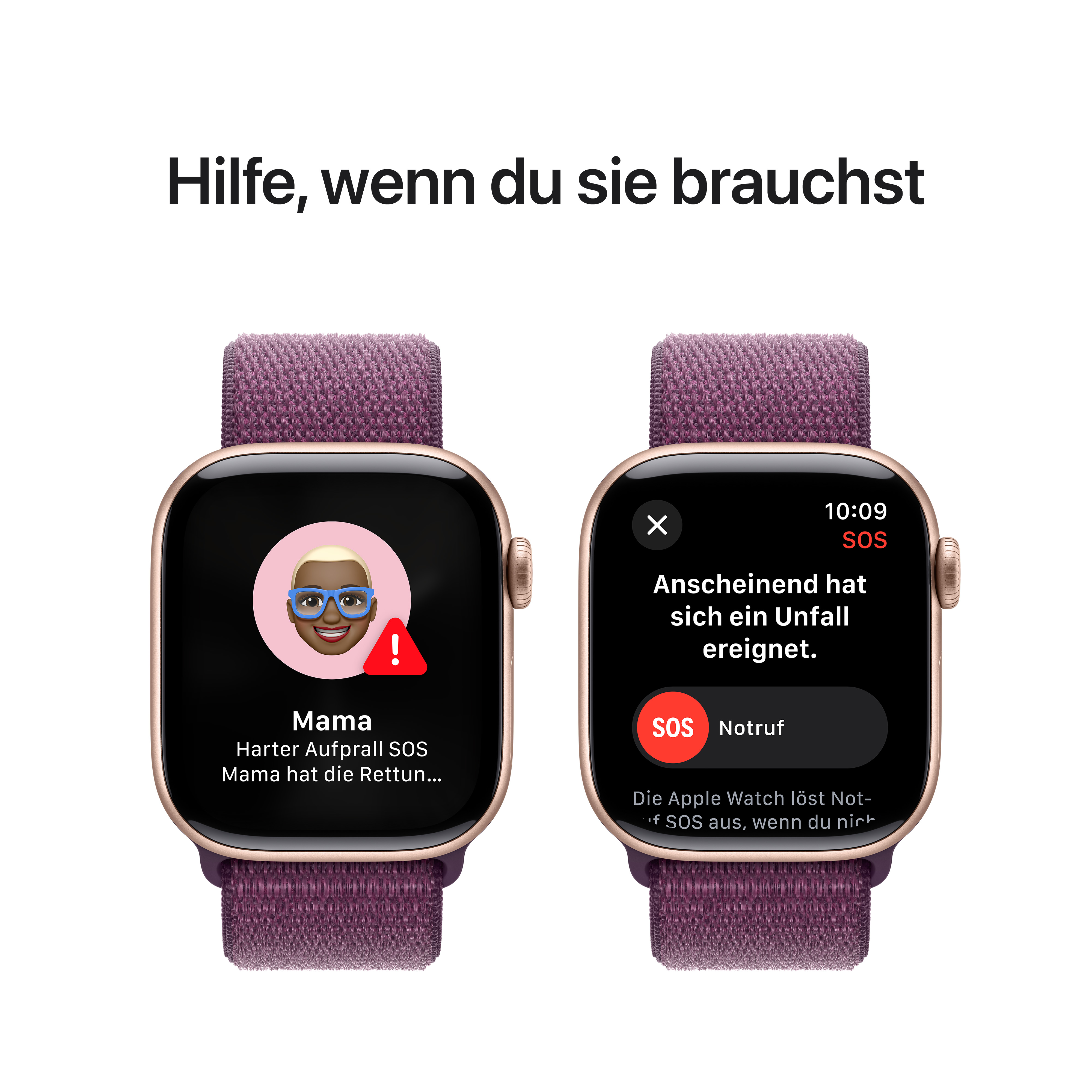 Apple Watch S10 GPS 42mm Alu Rose Gold Plum Sport Loop Apple Watch S10 GPS 42mm Alu Rose Gold Plum Sport Loop