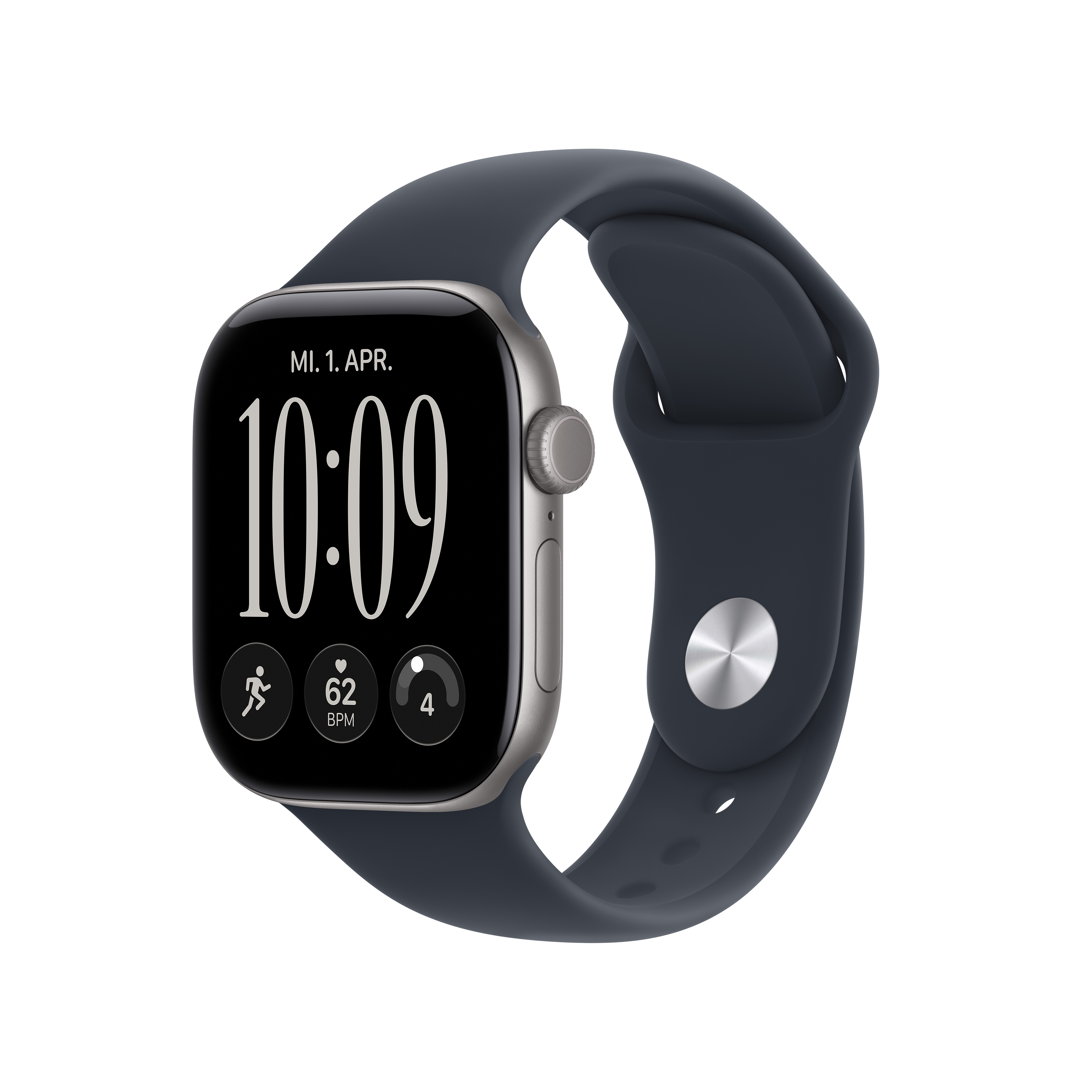 Apple Watch S12 GPS 42mm Space Grey Alu Case with Navy Blue Sport Band S/M