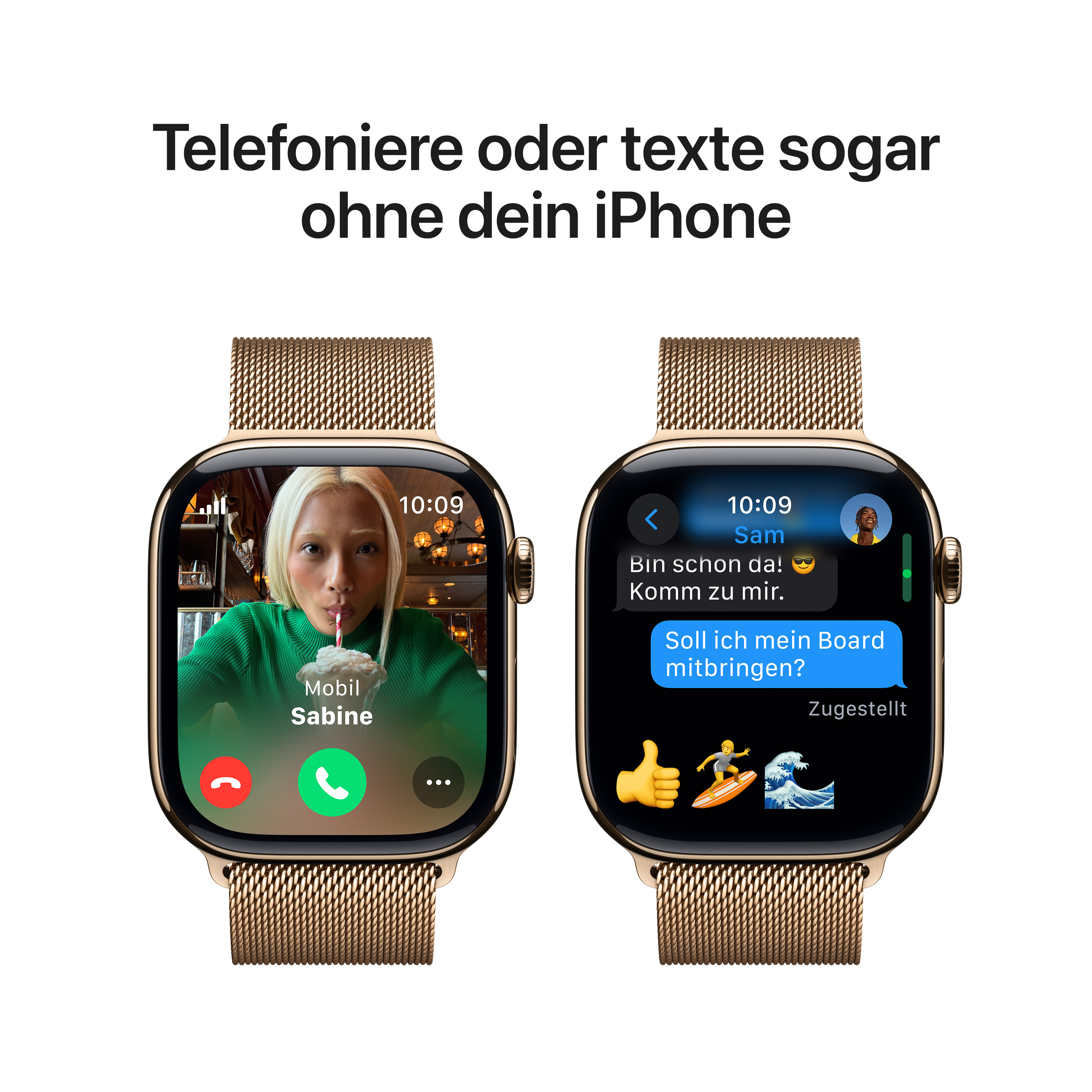 Apple Watch S10 Cel 46mm Gold Titan Gold Milanese Loop M/L Apple Watch S10 Cel 46mm Gold Titan Gold Milanese Loop M/L