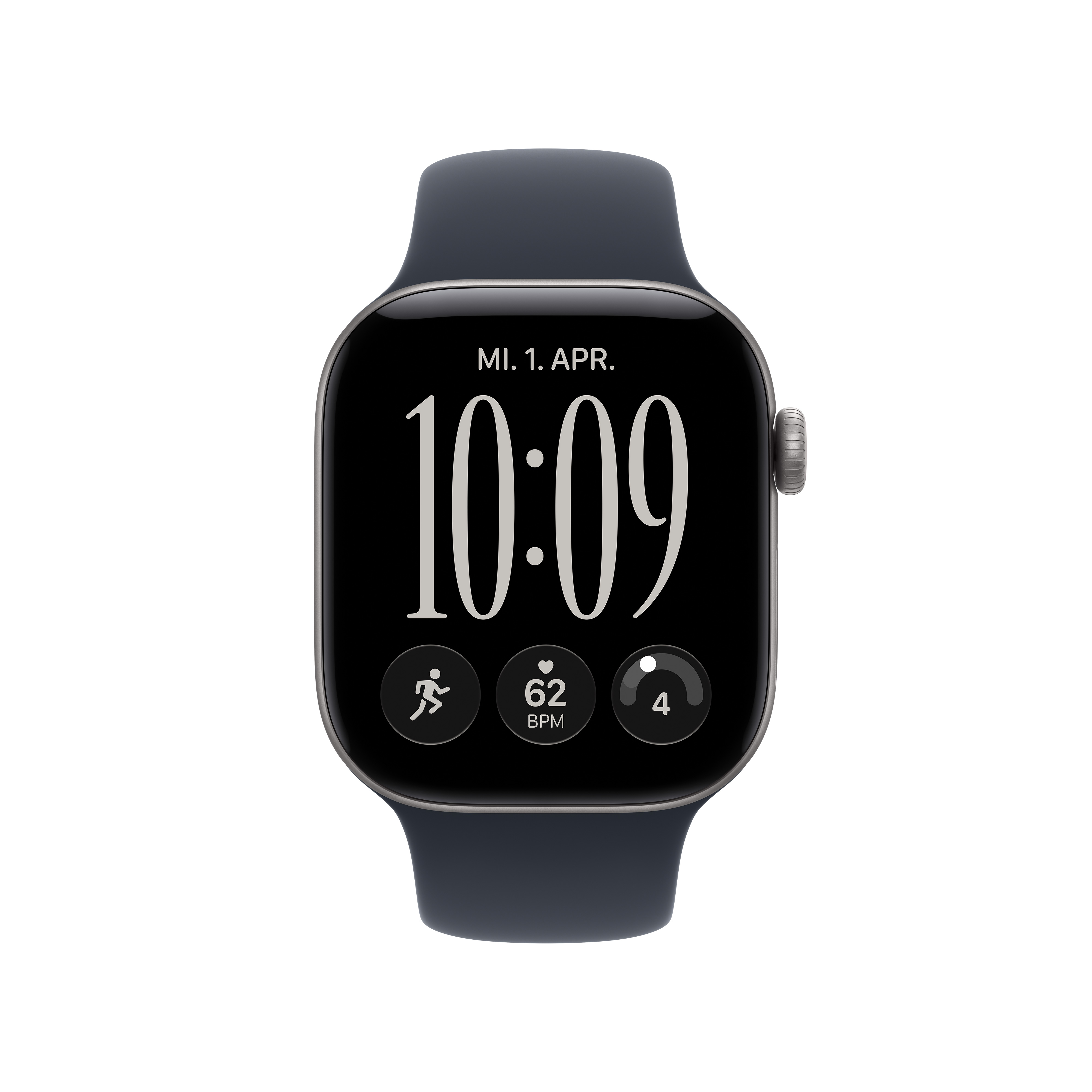 Apple Watch S12 GPS 42mm Space Grey Alu Case with Navy Blue Sport Band M/L