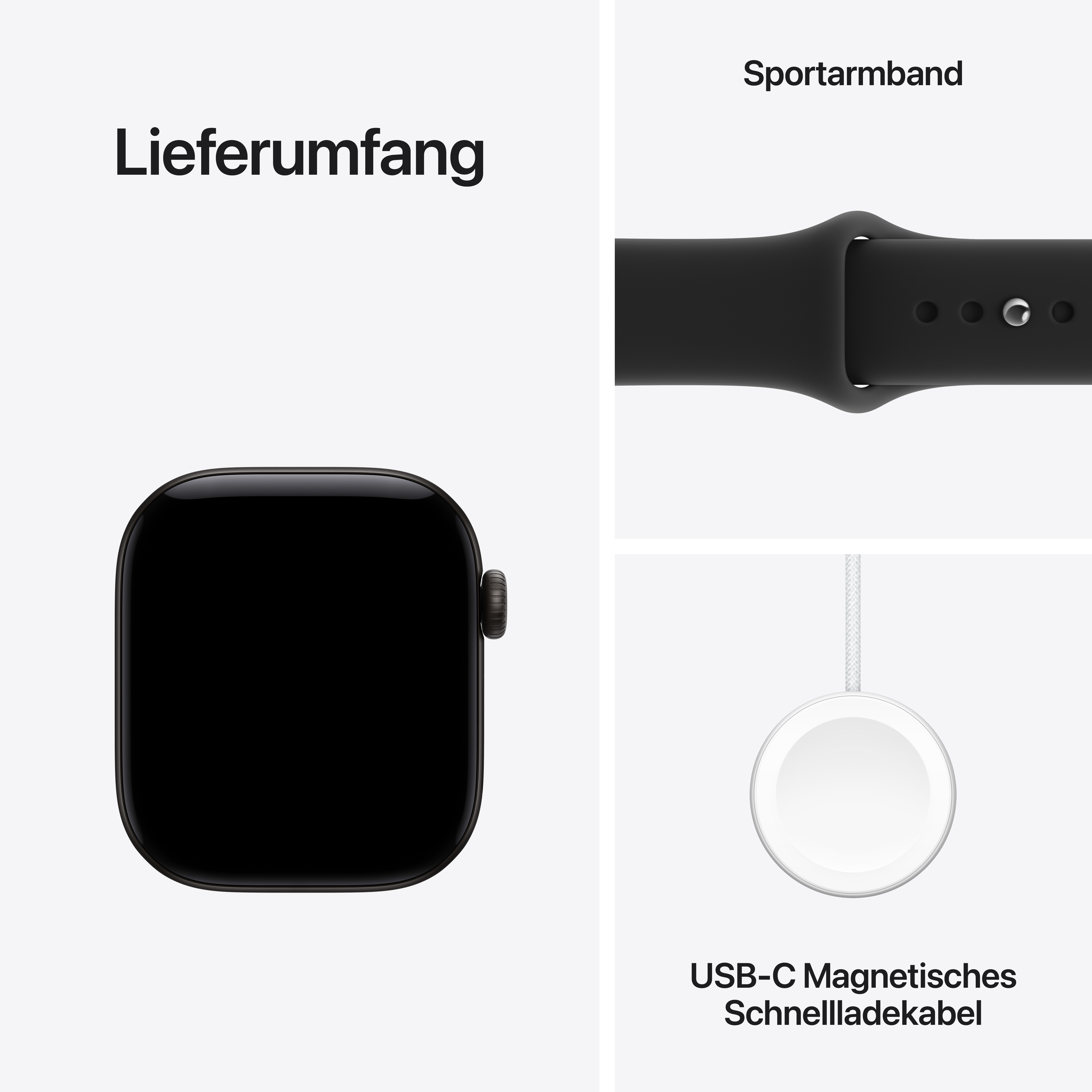 Apple Watch S12 Cell. 42mm Black Alu Case with Black Sport Band S/M
