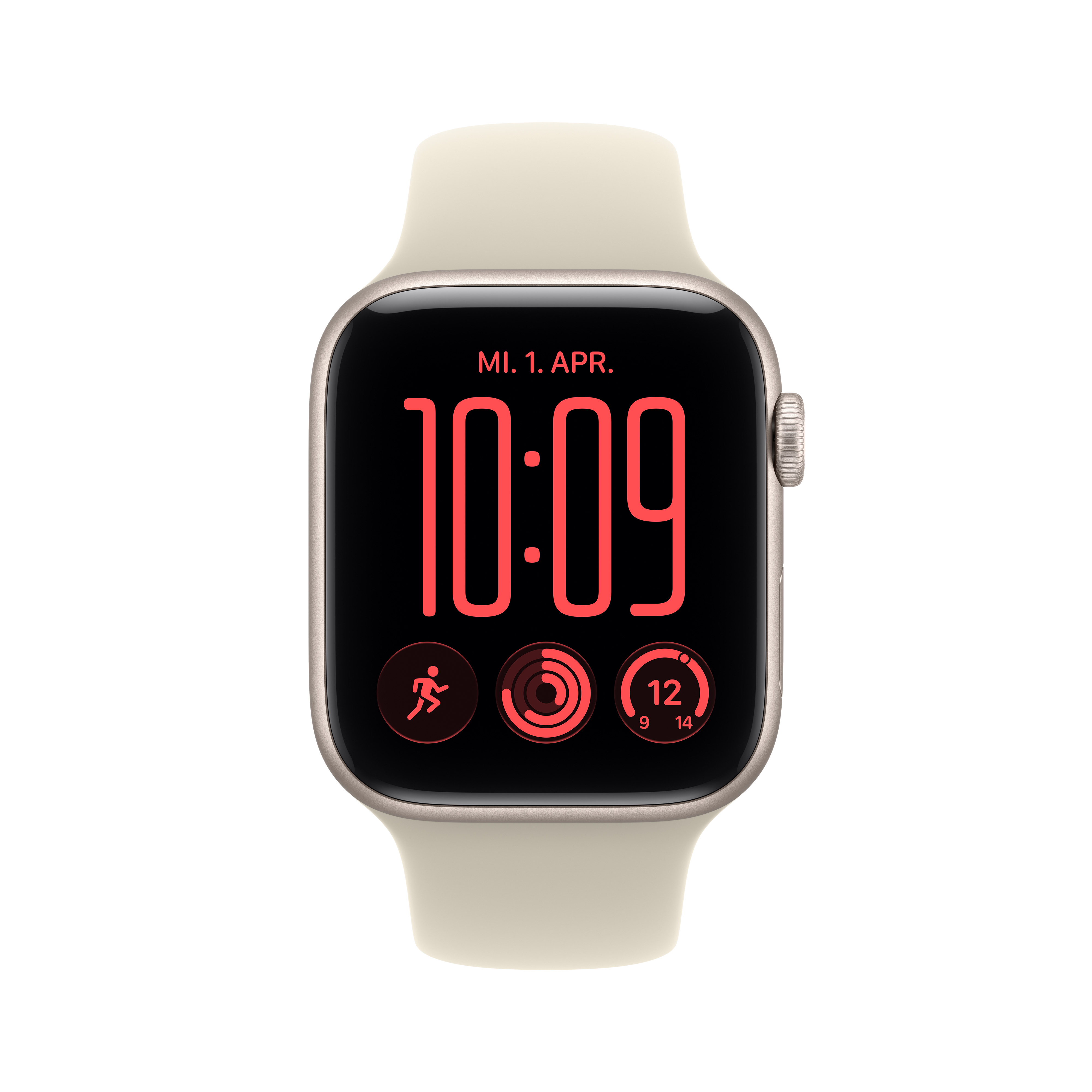 Apple Watch SE 3 Cell. 44 mm Starlight Alu Case with Sand Sport Band S/M